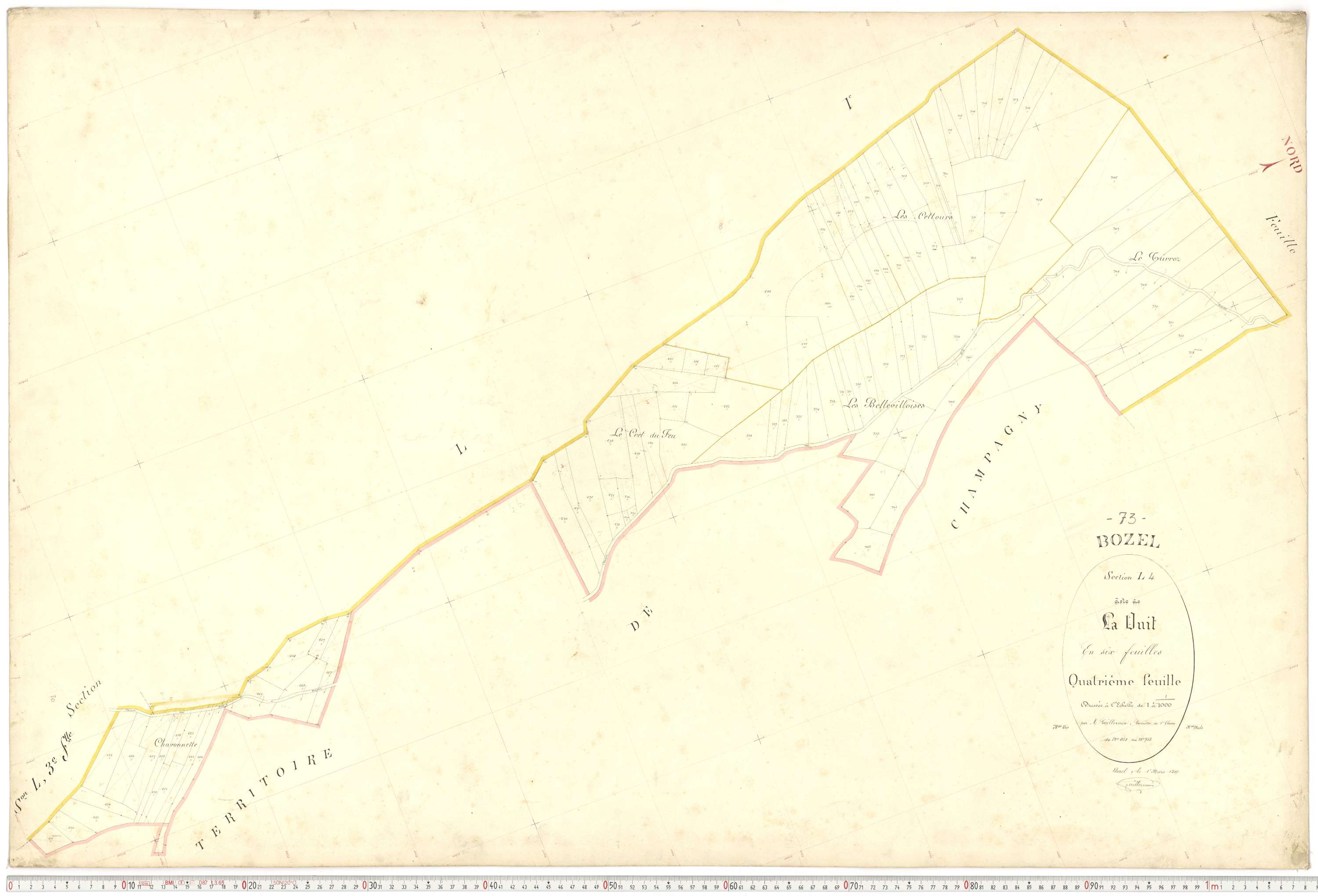 Bozel - Plans cadastraux du premier cadastre français.