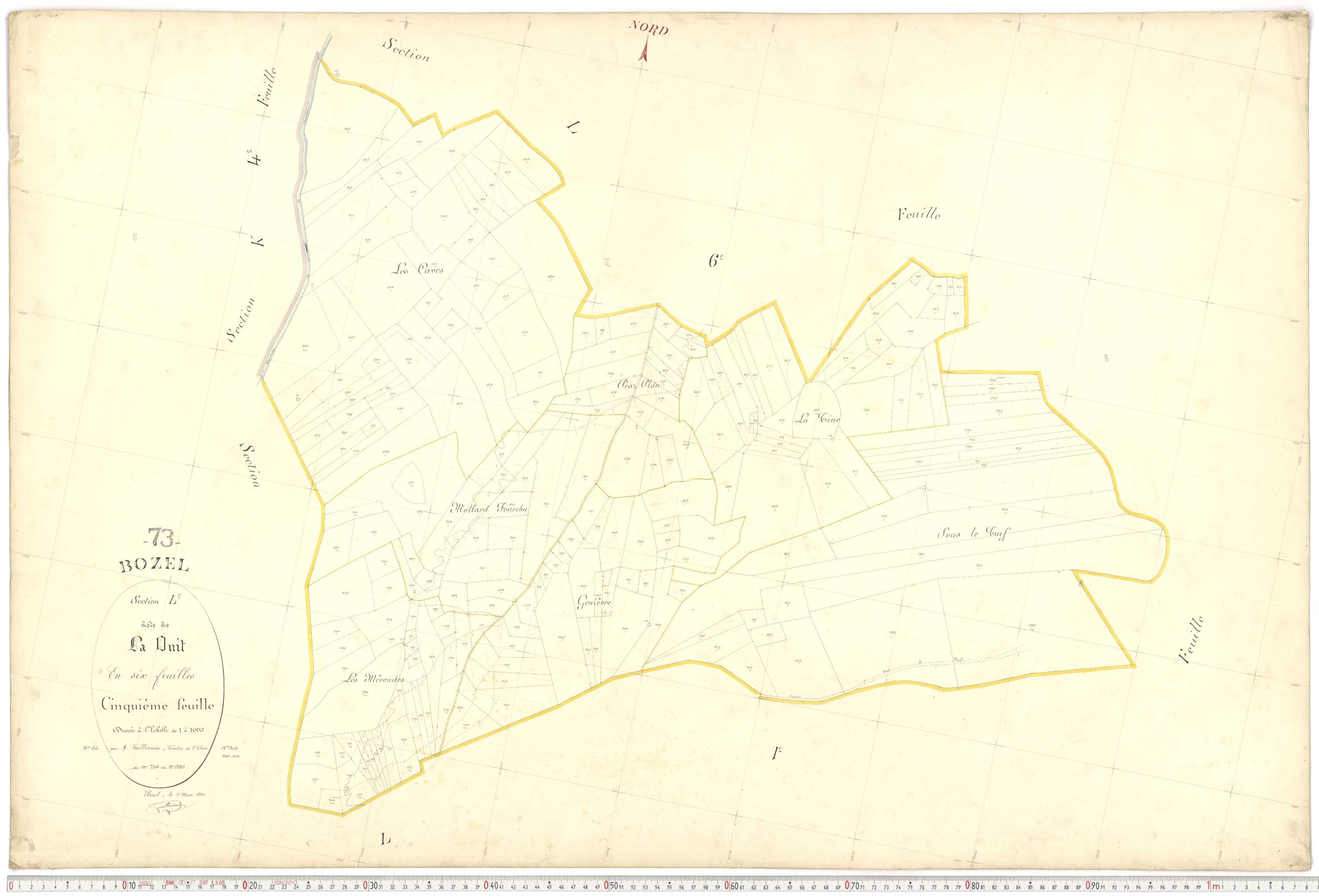 Bozel - Plans cadastraux du premier cadastre français.
