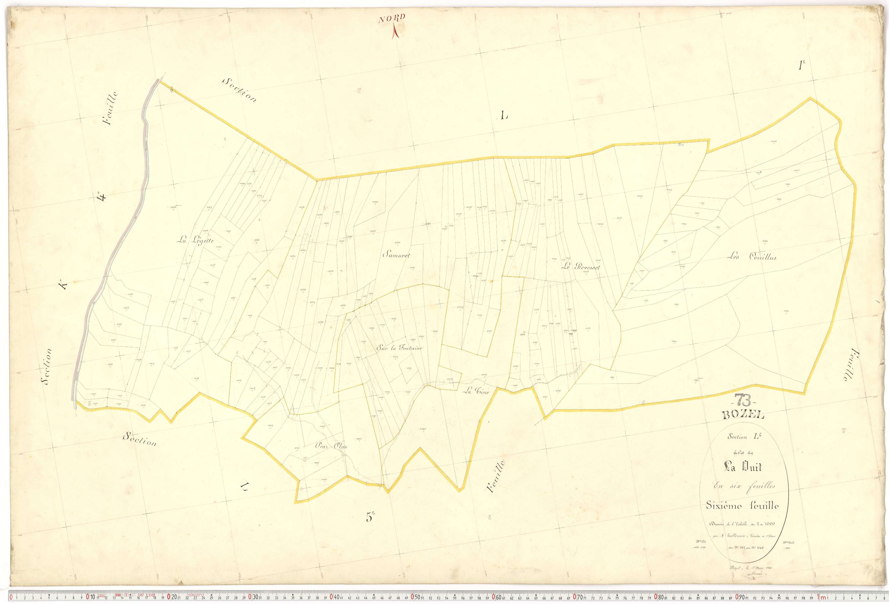 Bozel - Plans cadastraux du premier cadastre français.