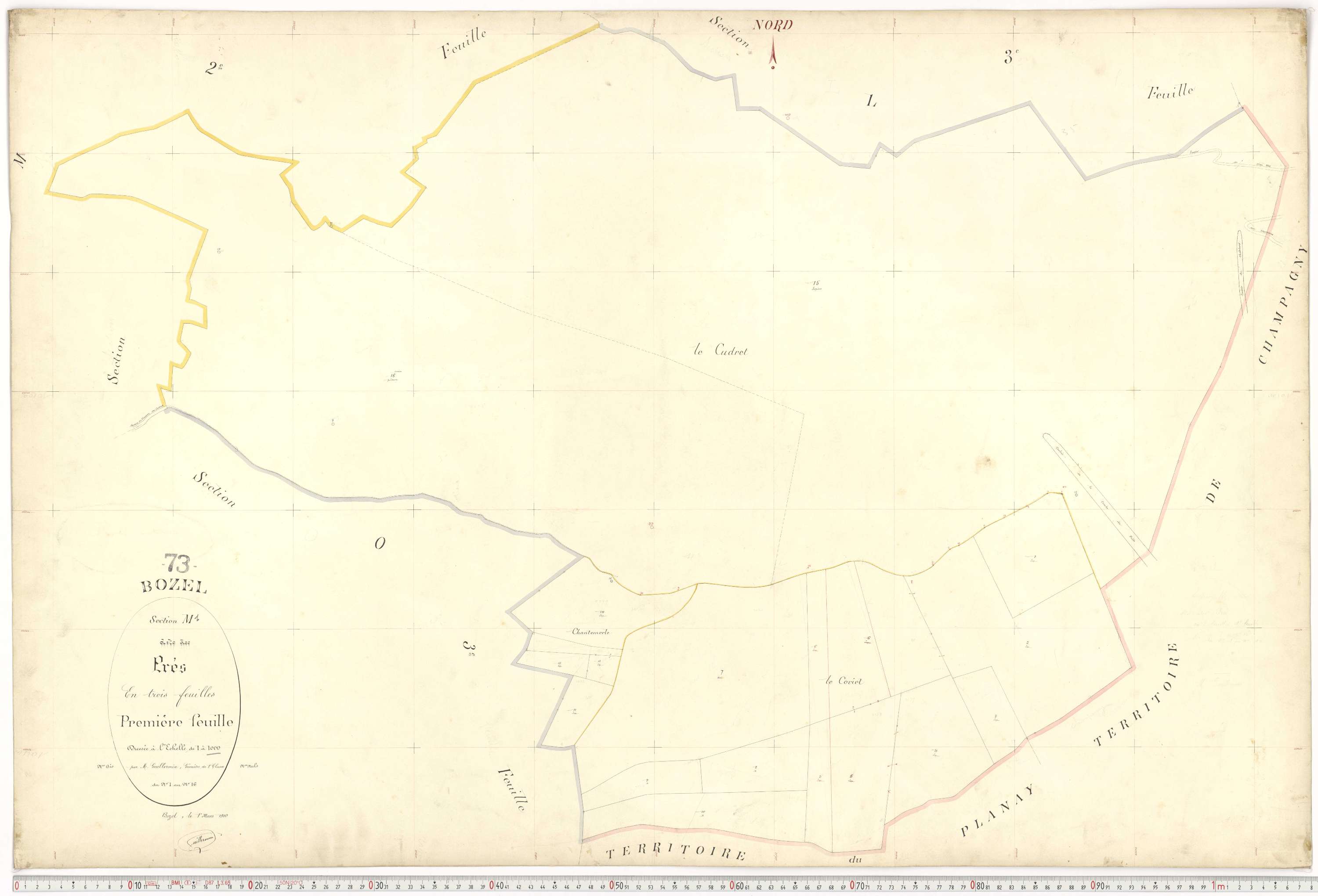 Bozel - Plans cadastraux du premier cadastre français.