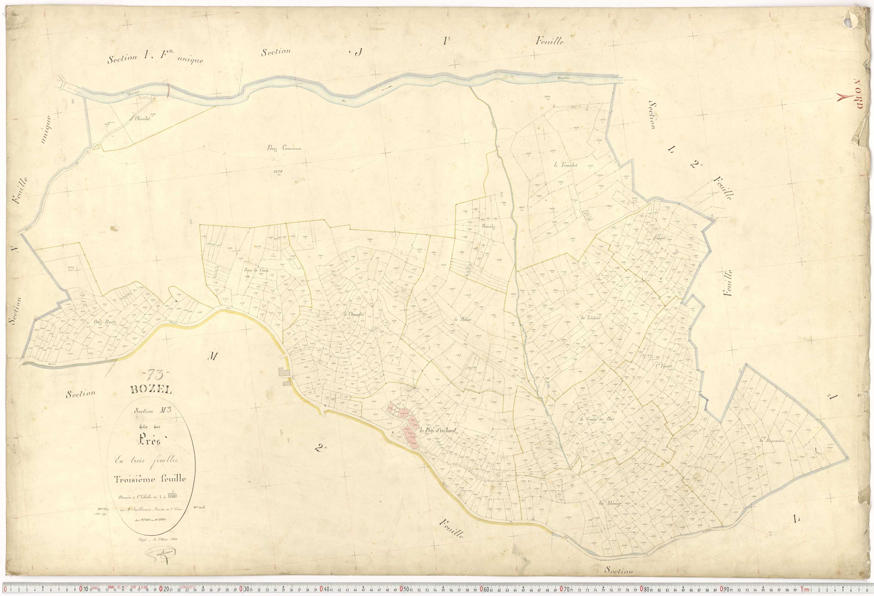 Bozel - Plans cadastraux du premier cadastre français.
