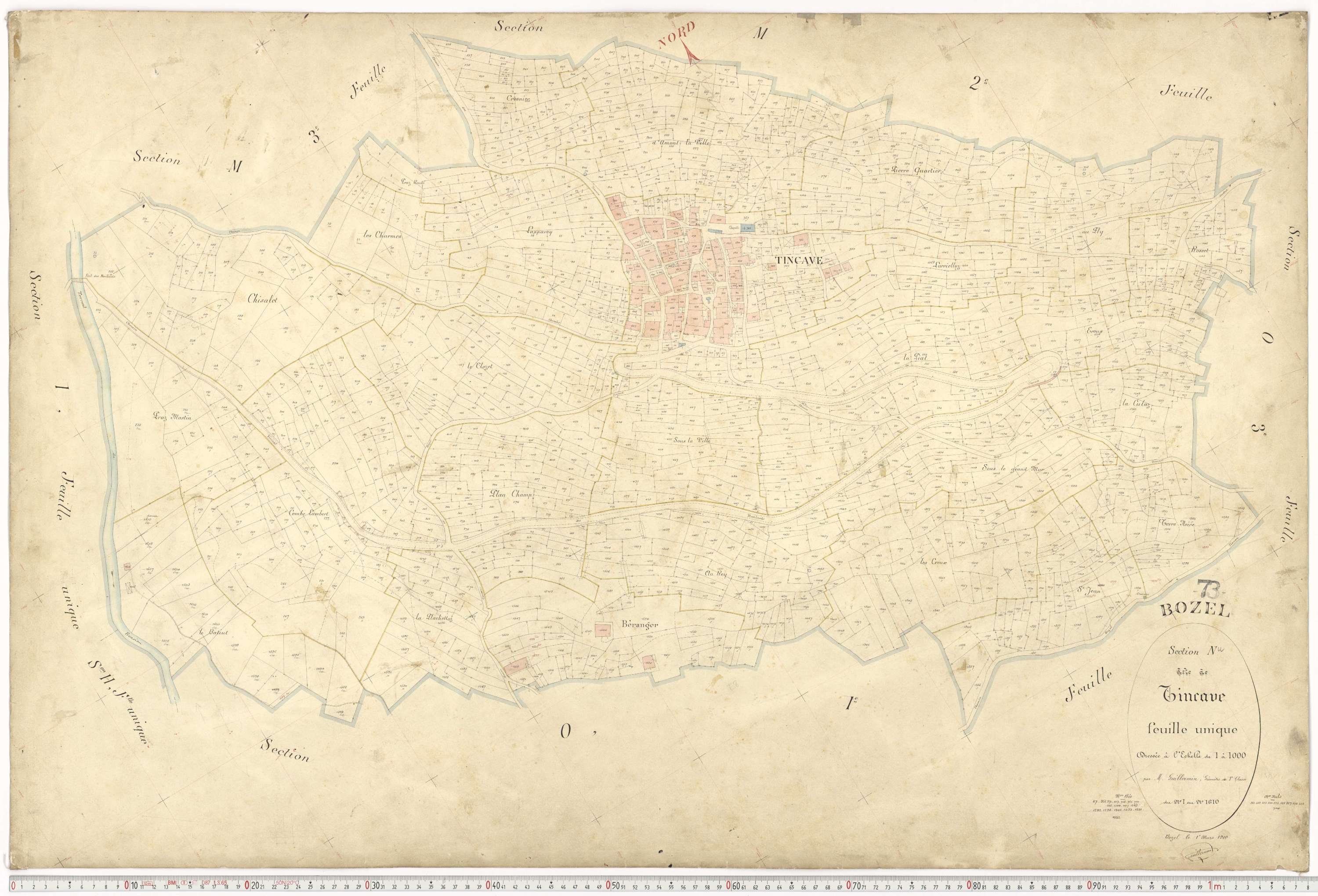 Bozel - Plans cadastraux du premier cadastre français.