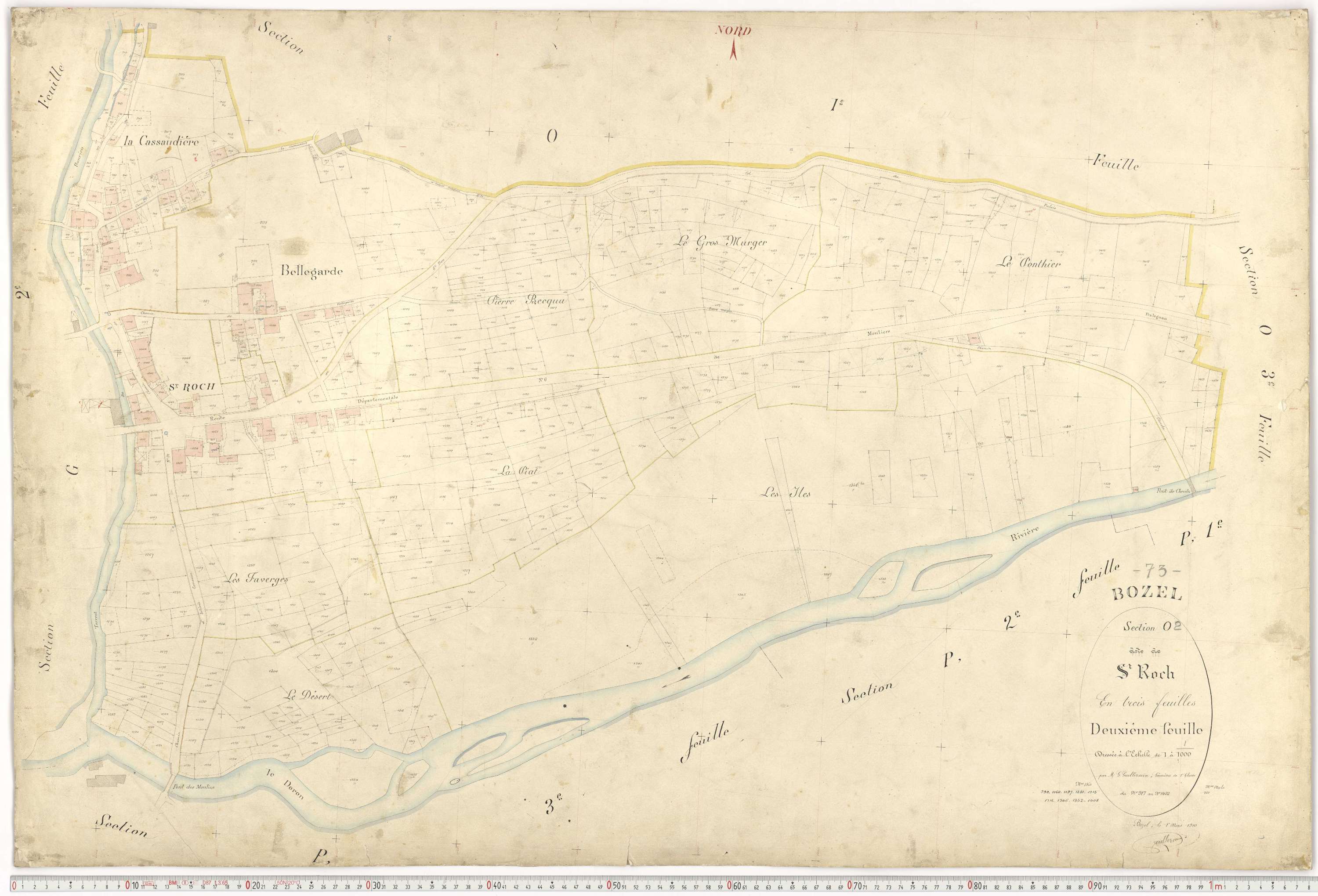 Bozel - Plans cadastraux du premier cadastre français.