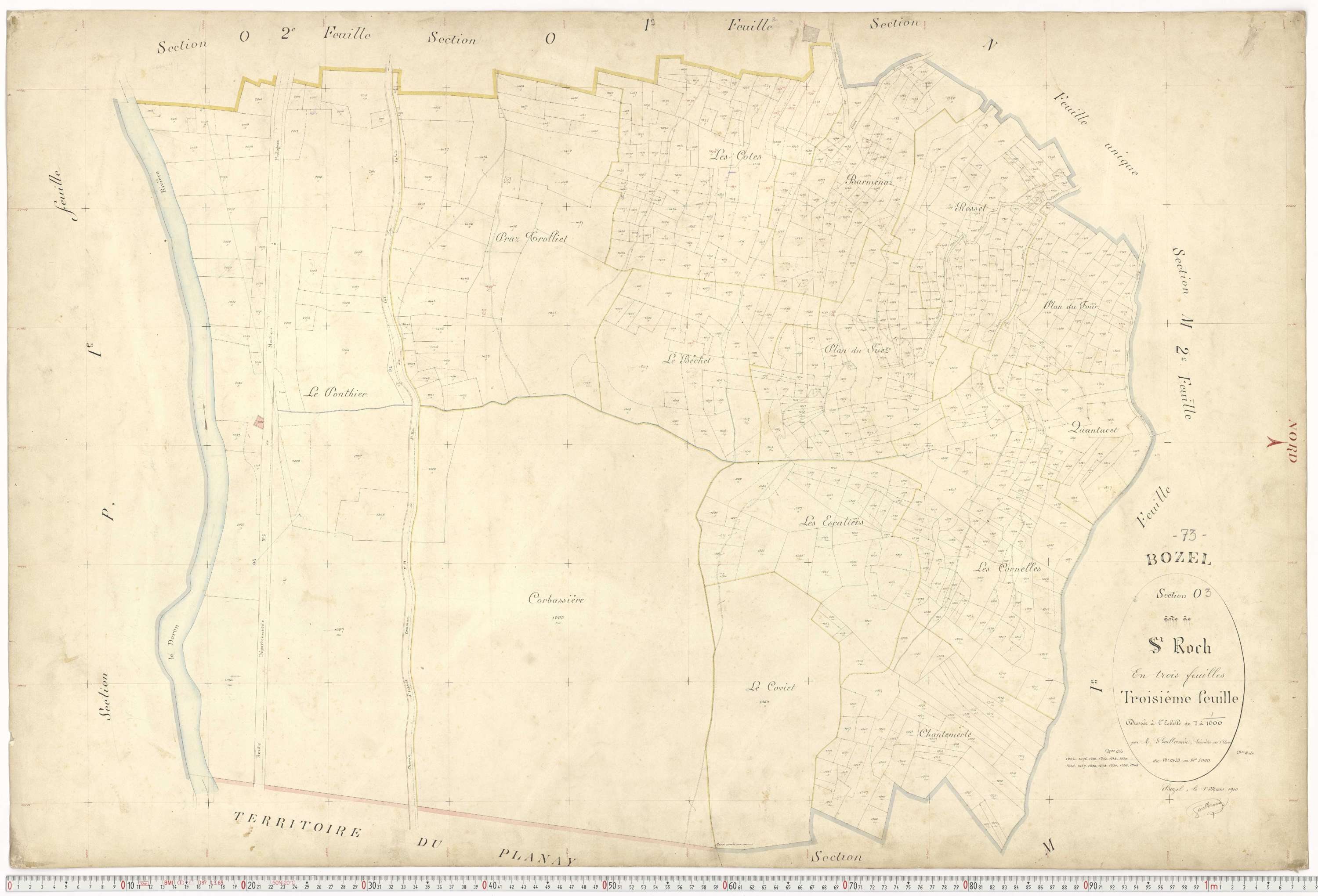 Bozel - Plans cadastraux du premier cadastre français.
