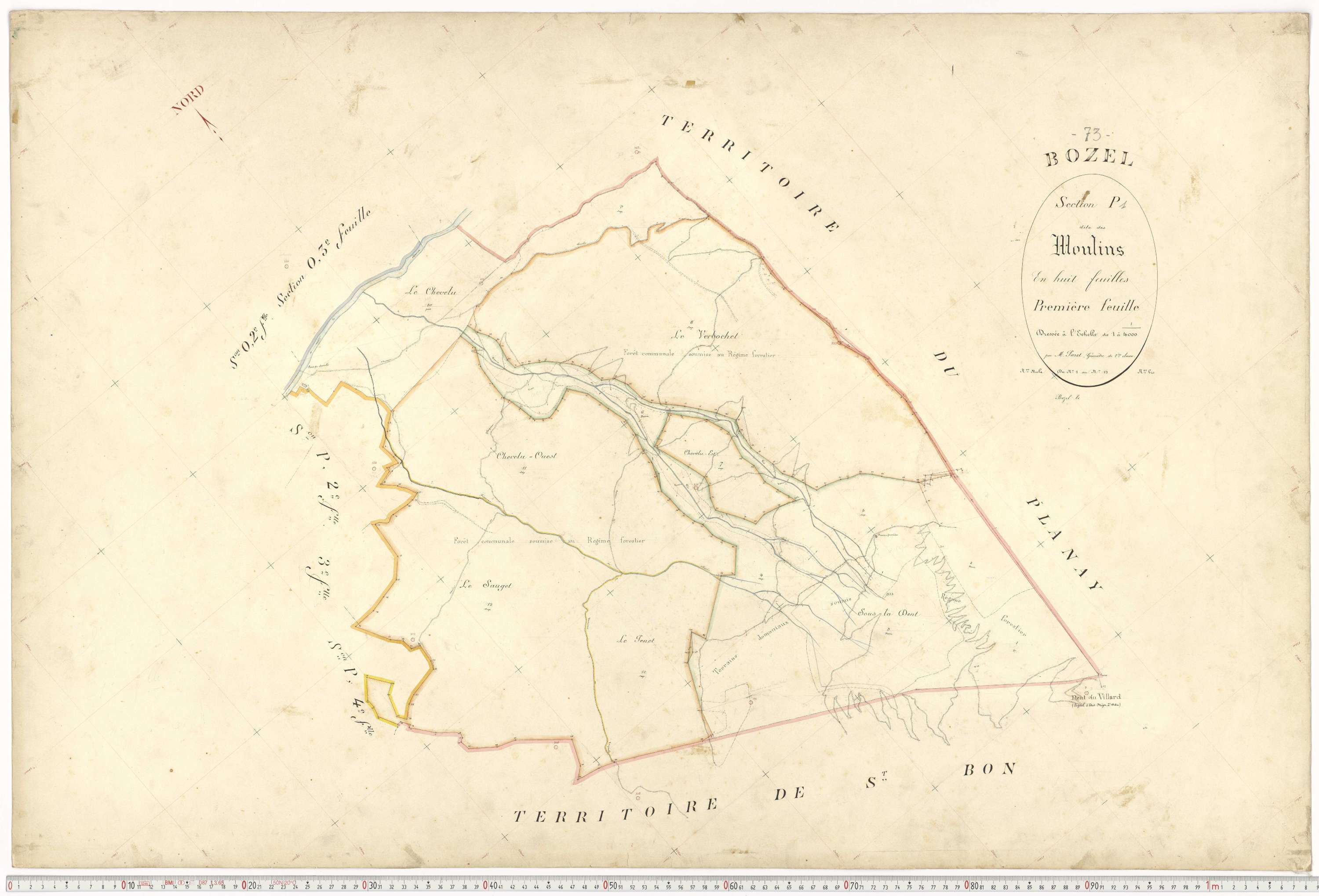 Bozel - Plans cadastraux du premier cadastre français.