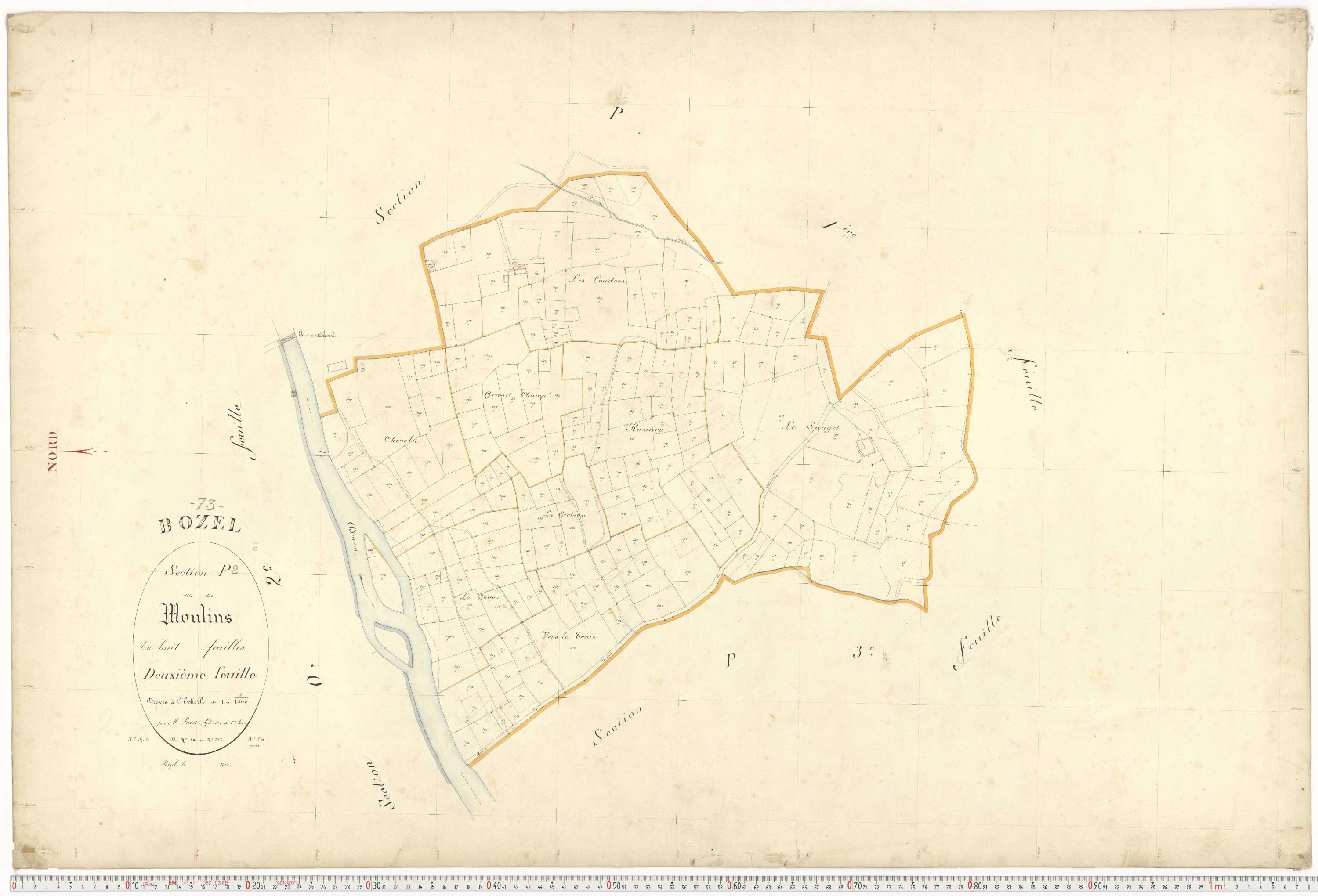 Bozel - Plans cadastraux du premier cadastre français.