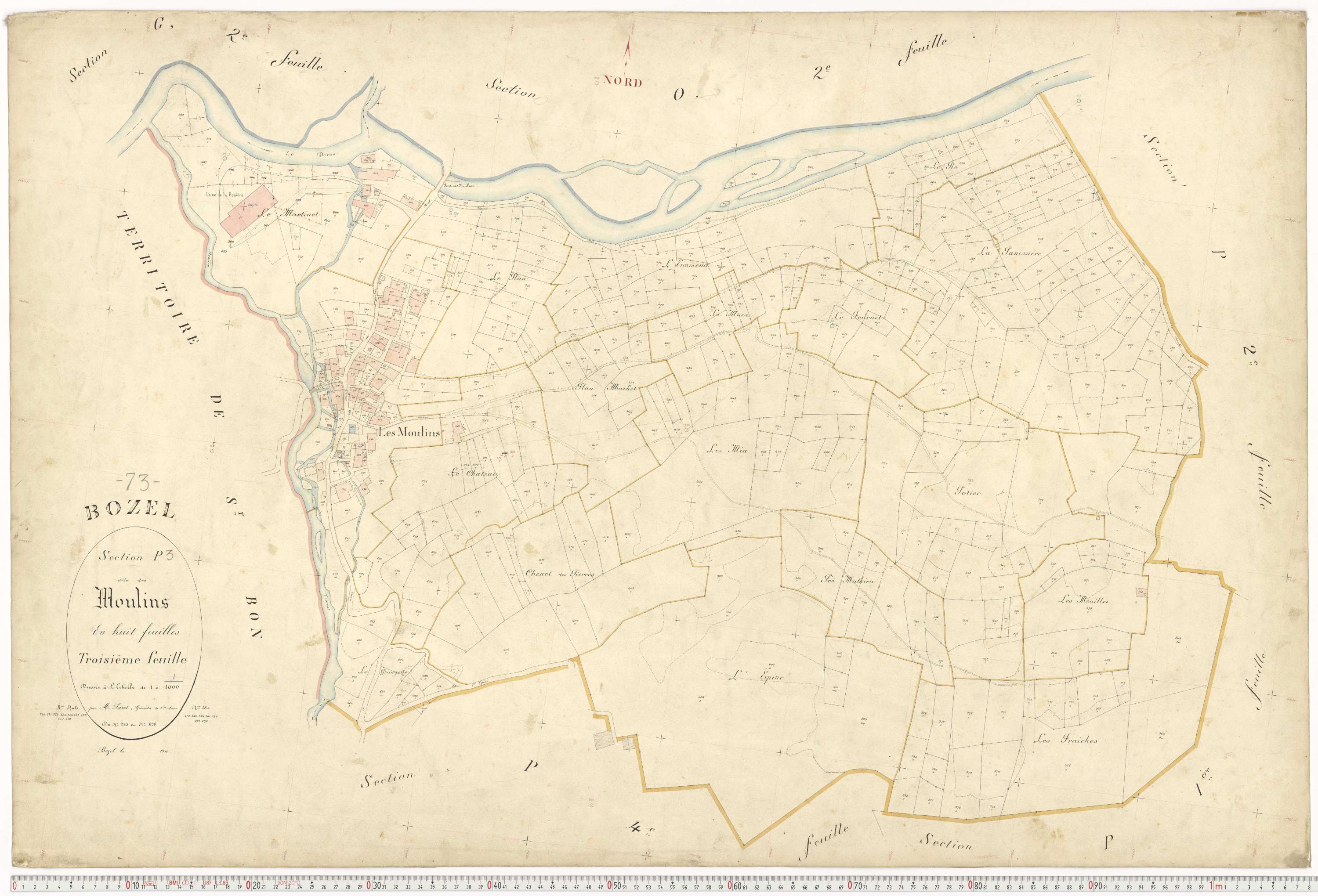 Bozel - Plans cadastraux du premier cadastre français.