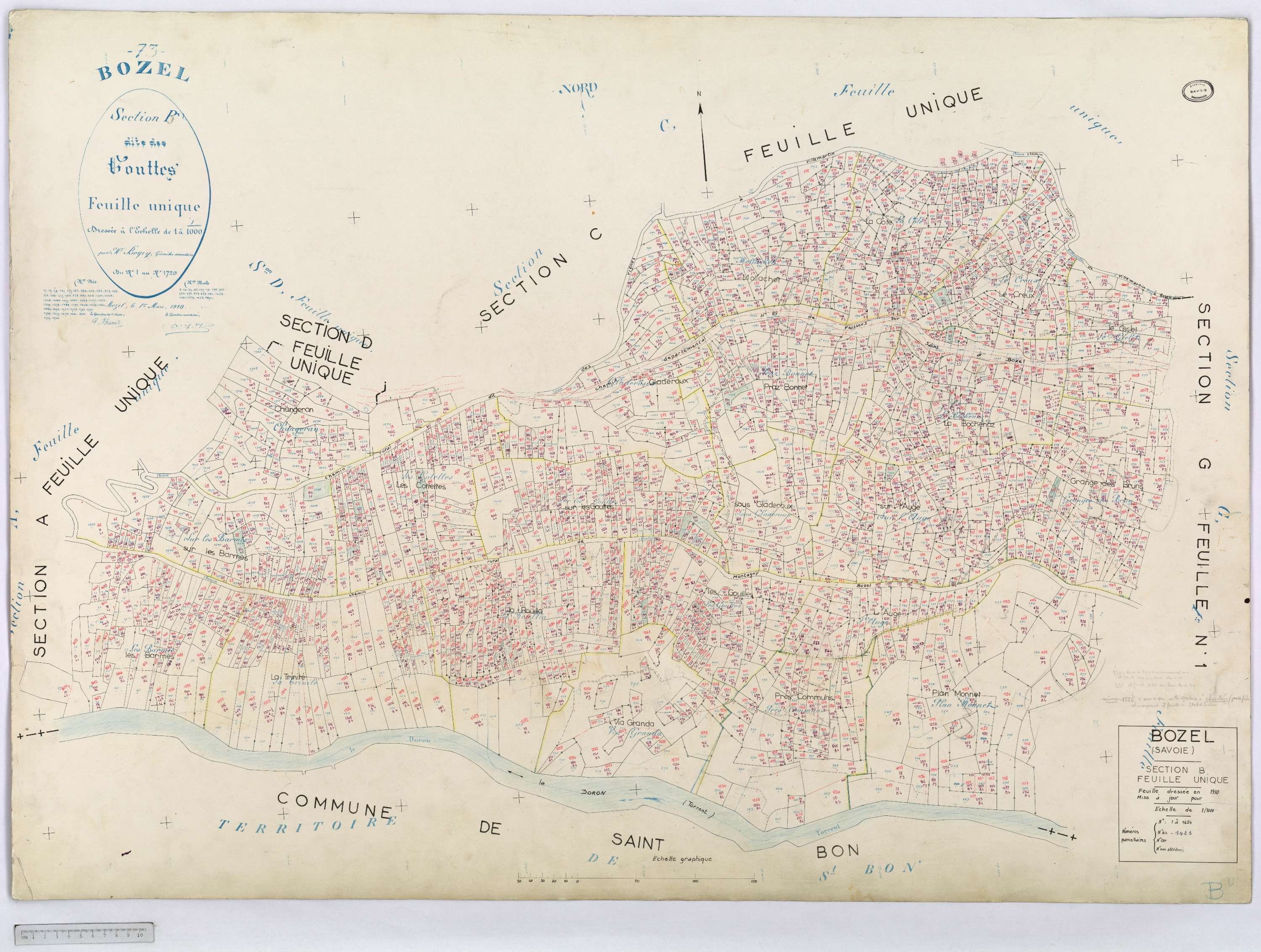 Bozel - Cadastre rénové (1969).