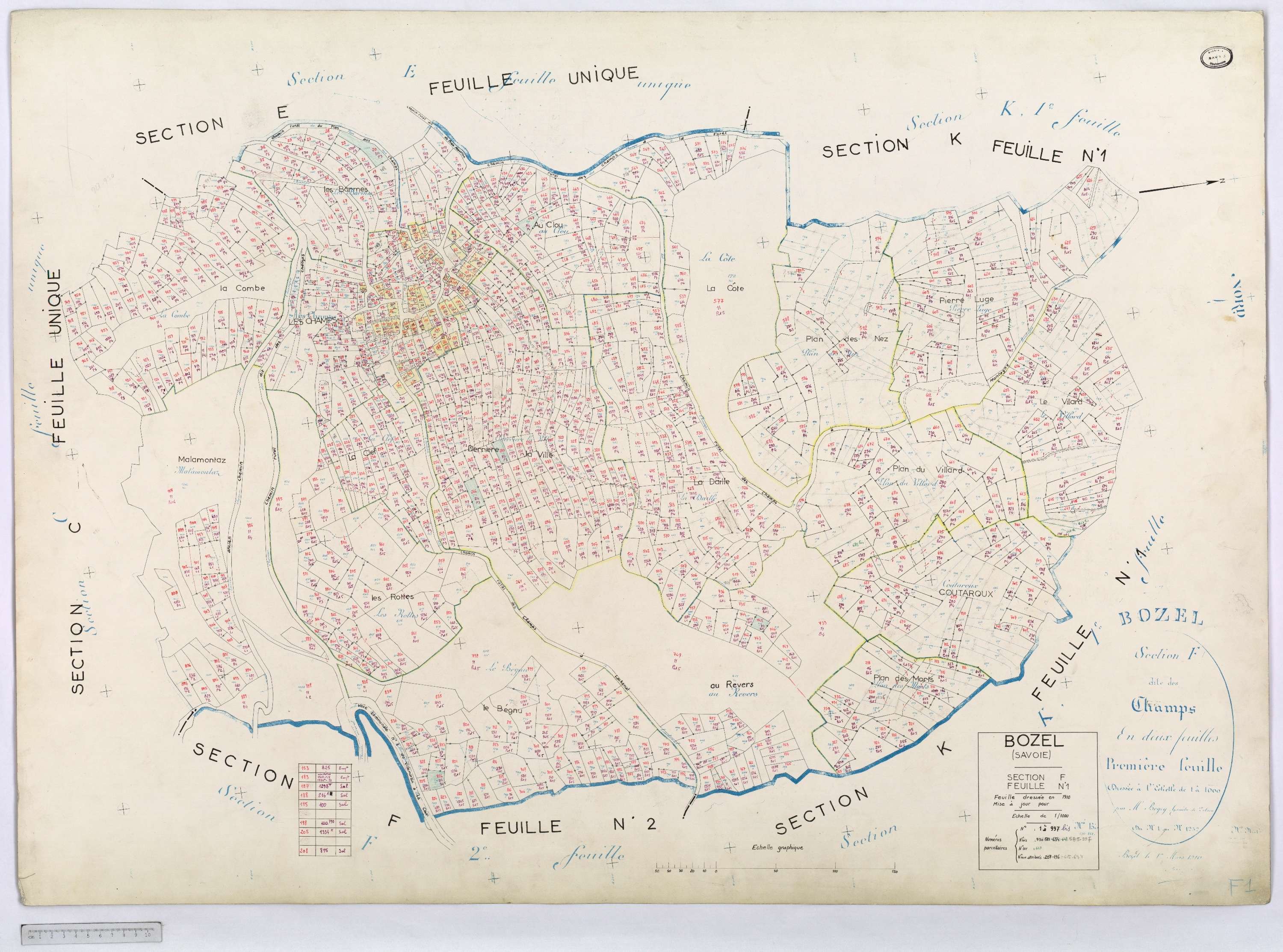 Bozel - Cadastre rénové (1969).