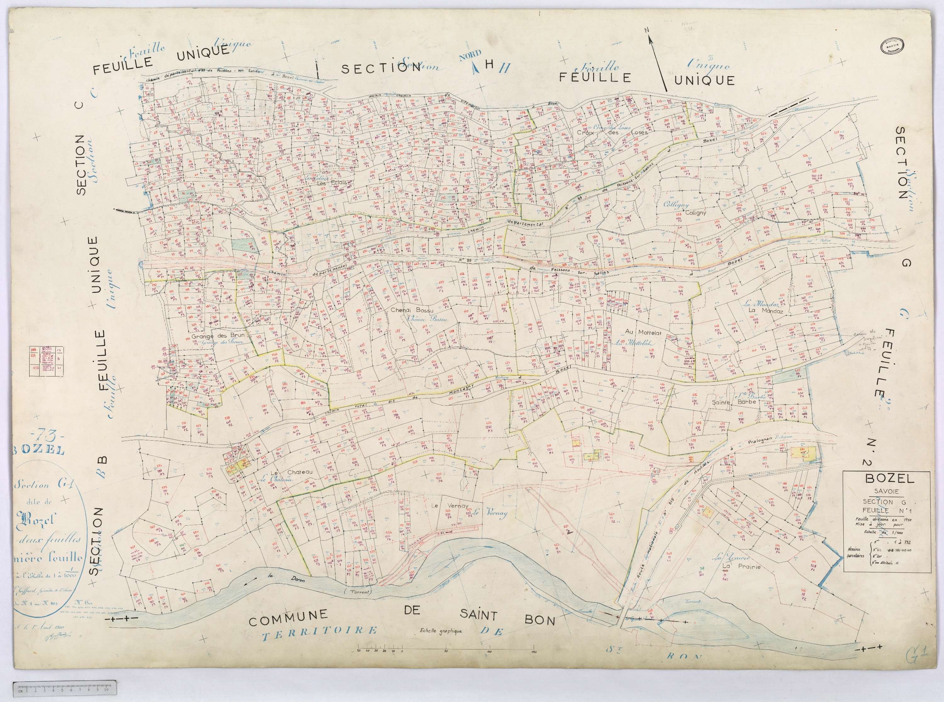 Bozel - Cadastre rénové (1969).