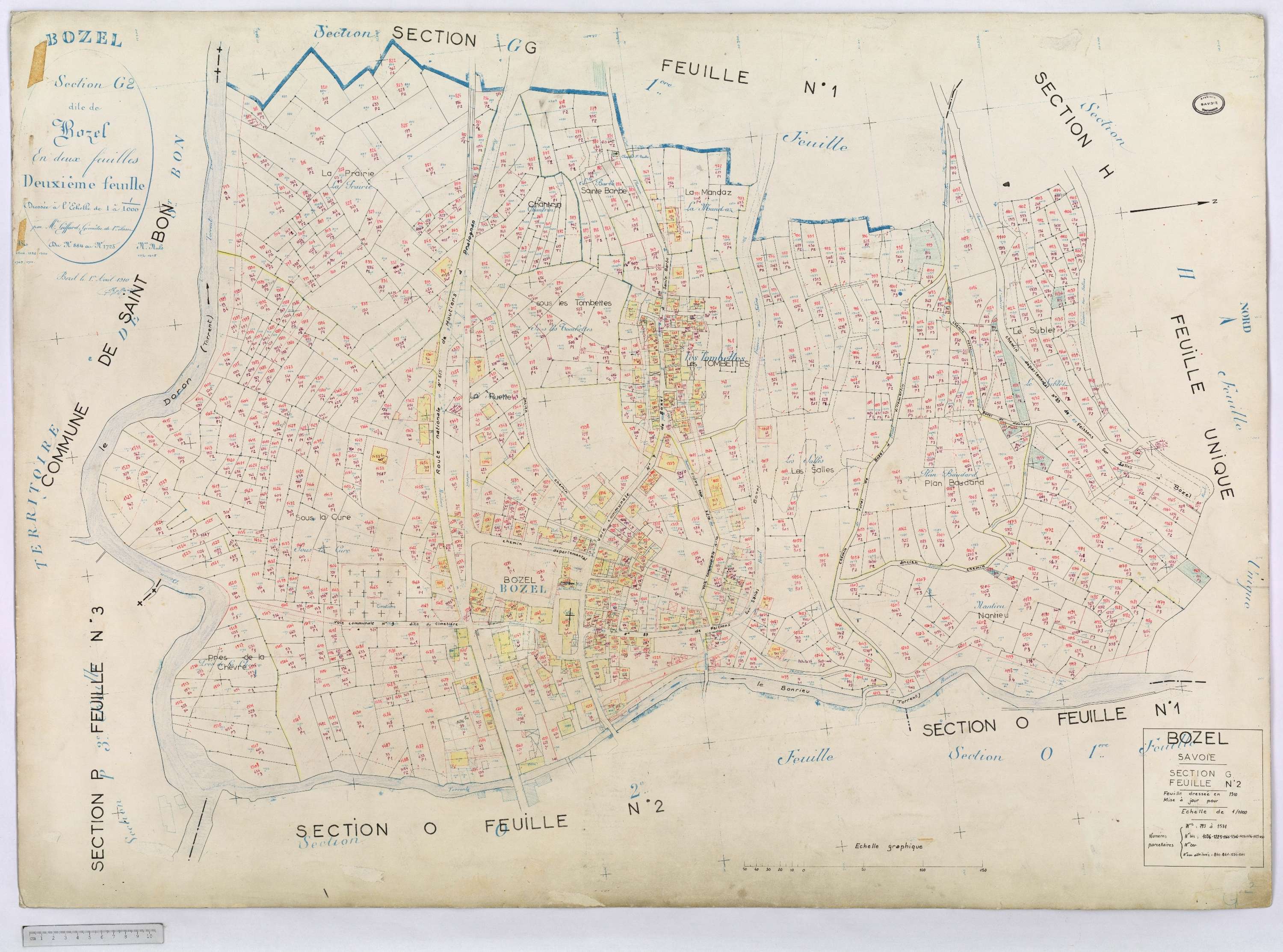 Bozel - Cadastre rénové (1969).