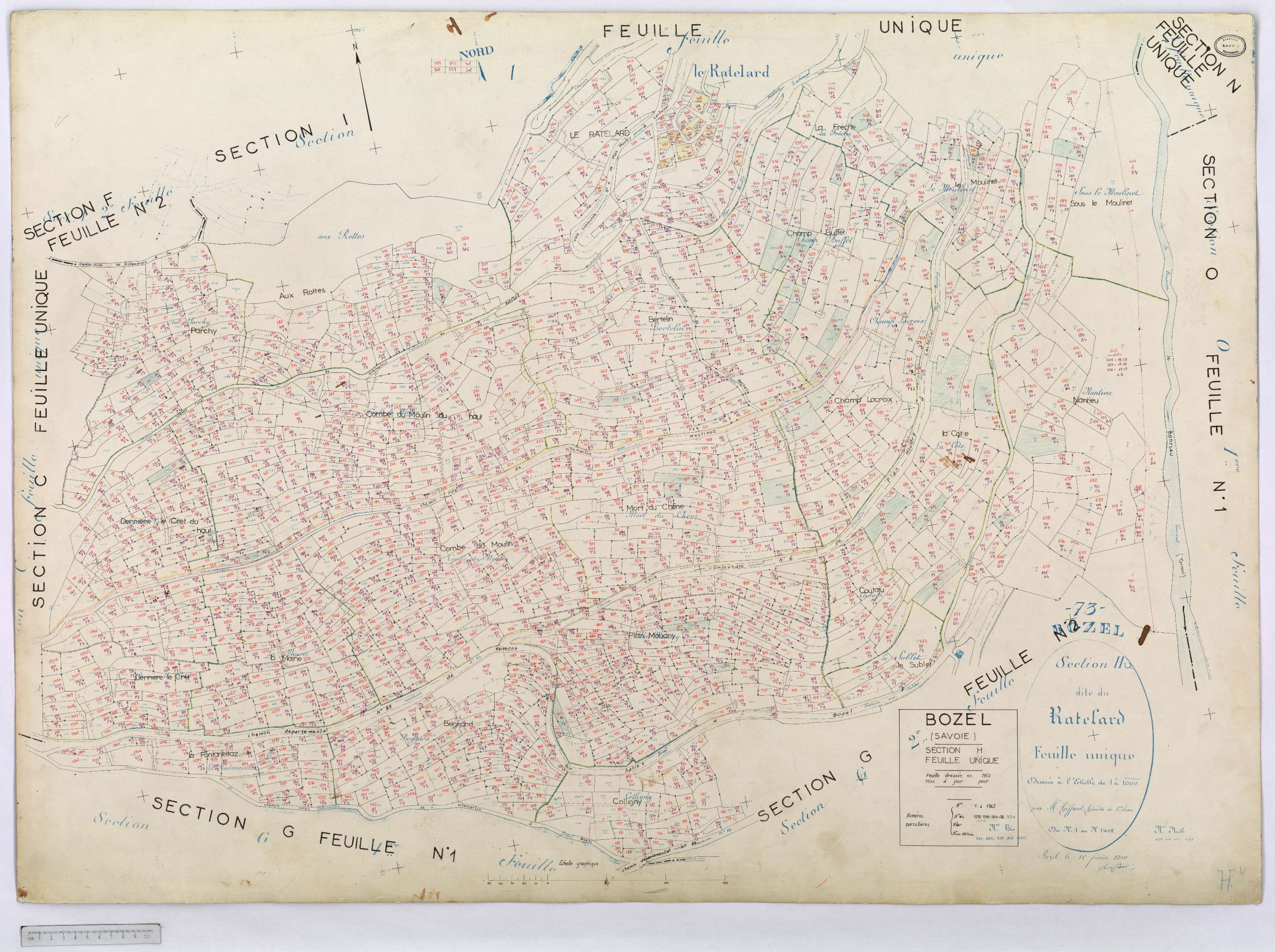 Bozel - Cadastre rénové (1969).