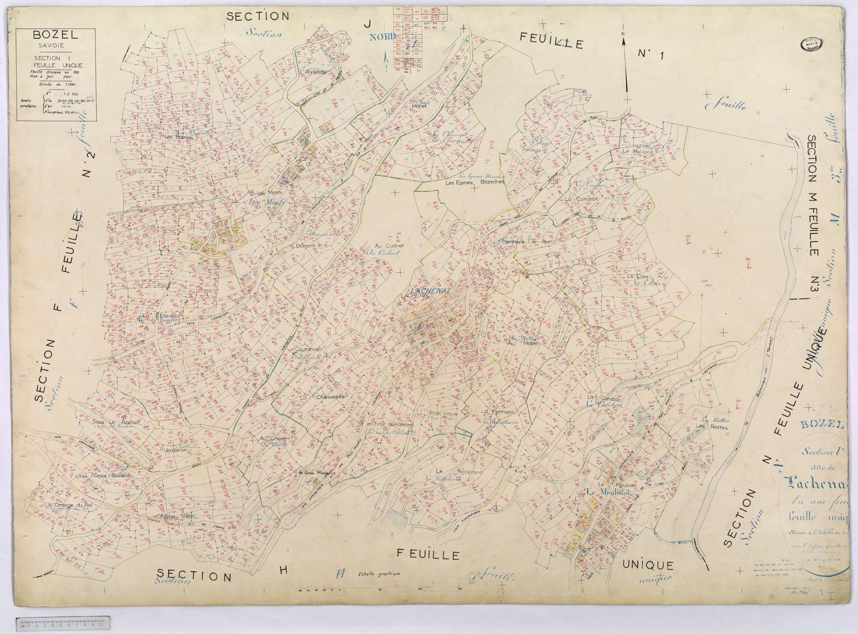 Bozel - Cadastre rénové (1969).