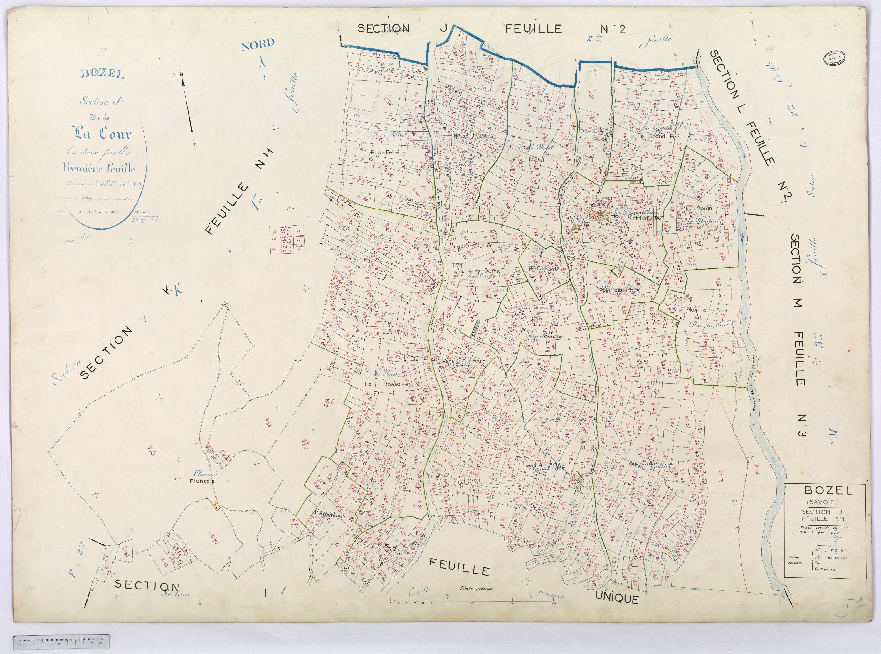 Bozel - Cadastre rénové (1969).