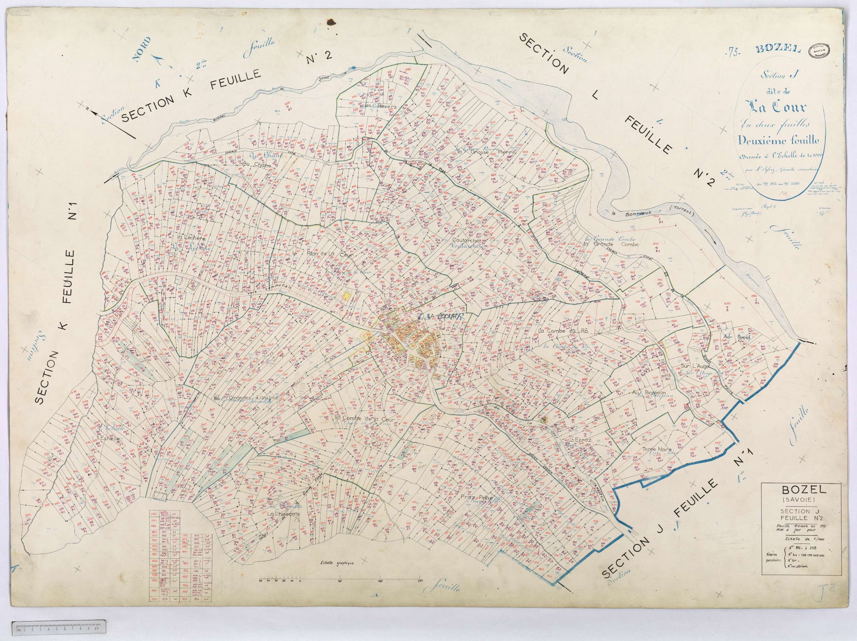 Bozel - Cadastre rénové (1969).