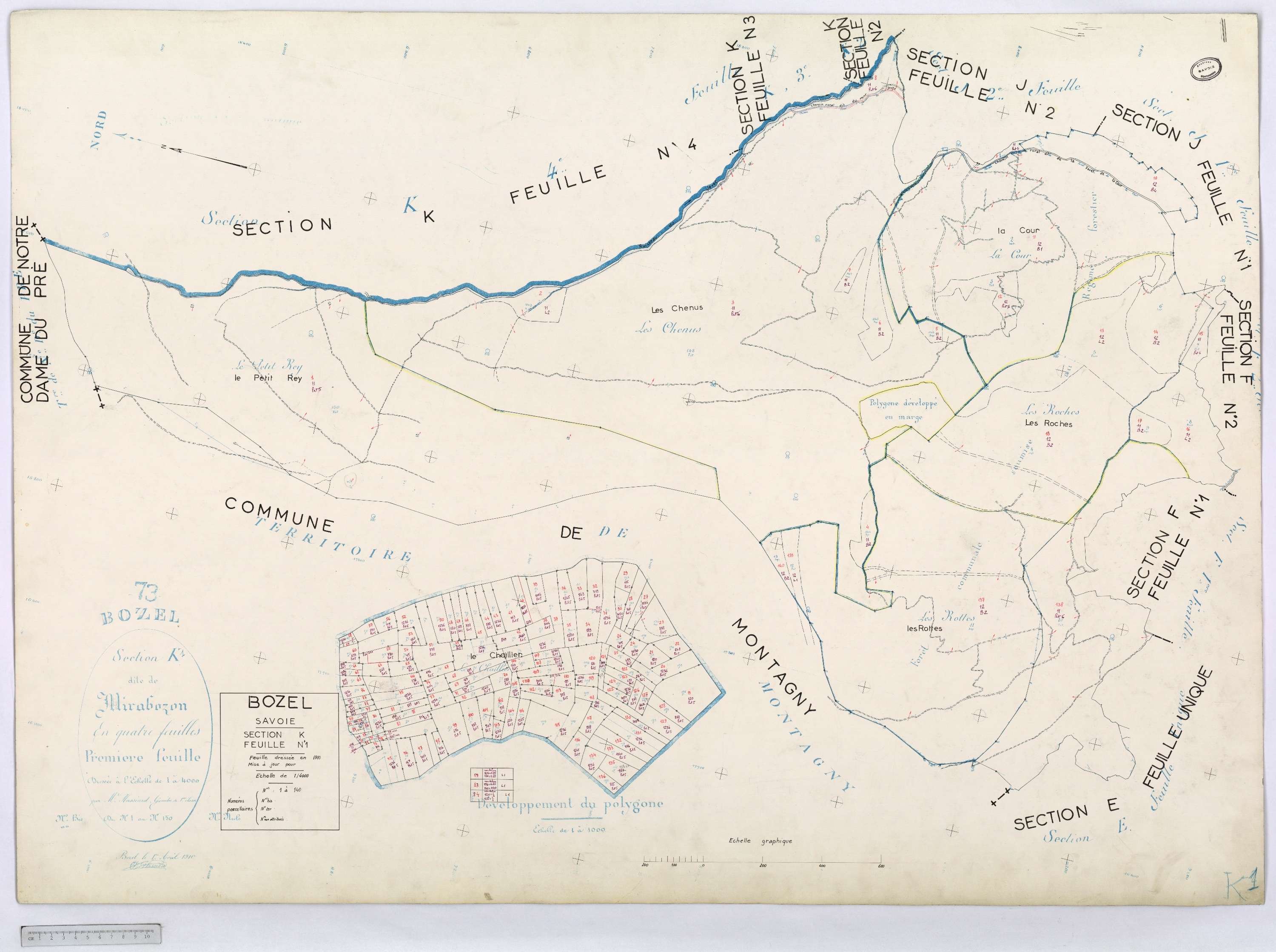 Bozel - Cadastre rénové (1969).