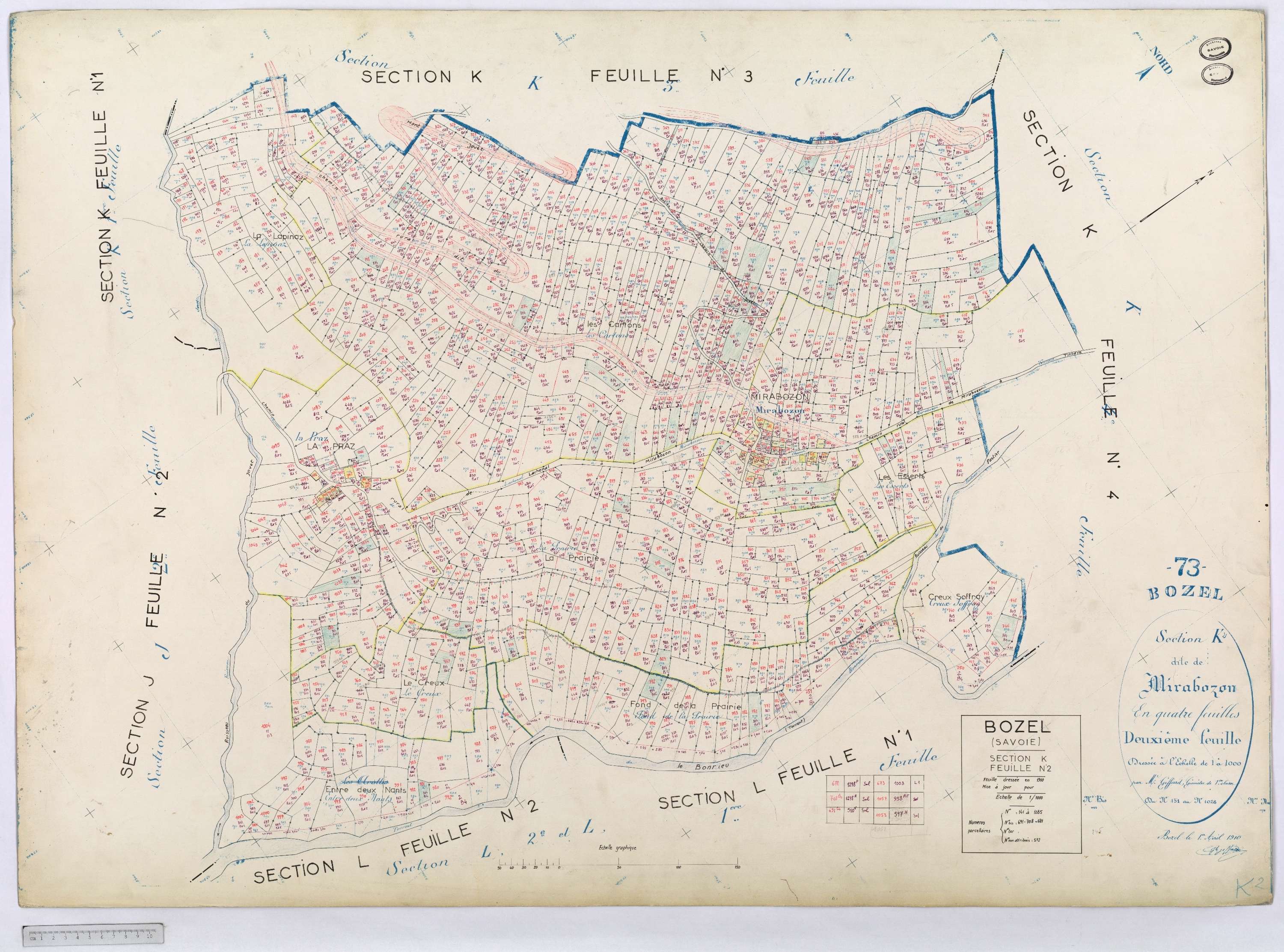 Bozel - Cadastre rénové (1969).