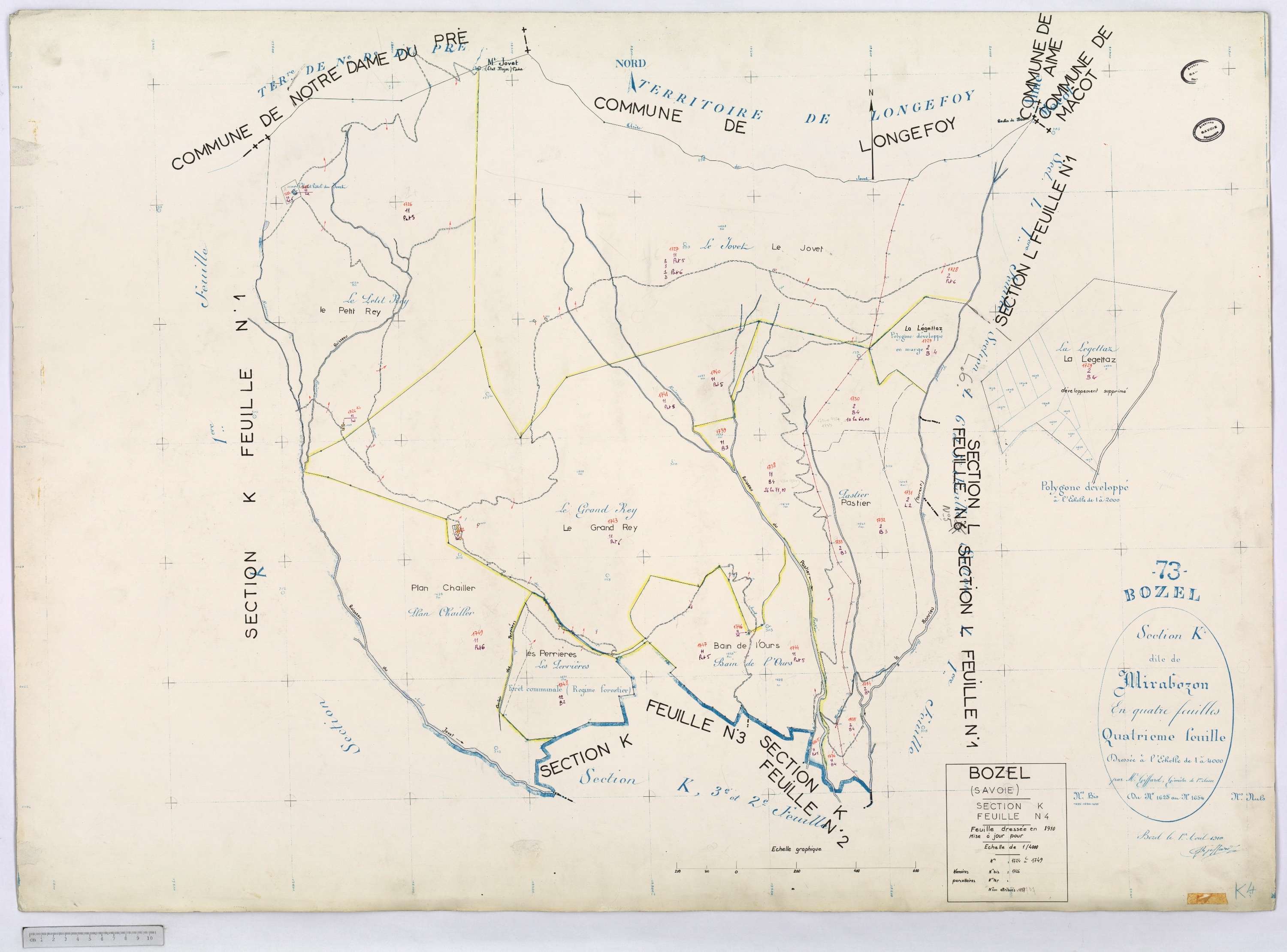 Bozel - Cadastre rénové (1969).