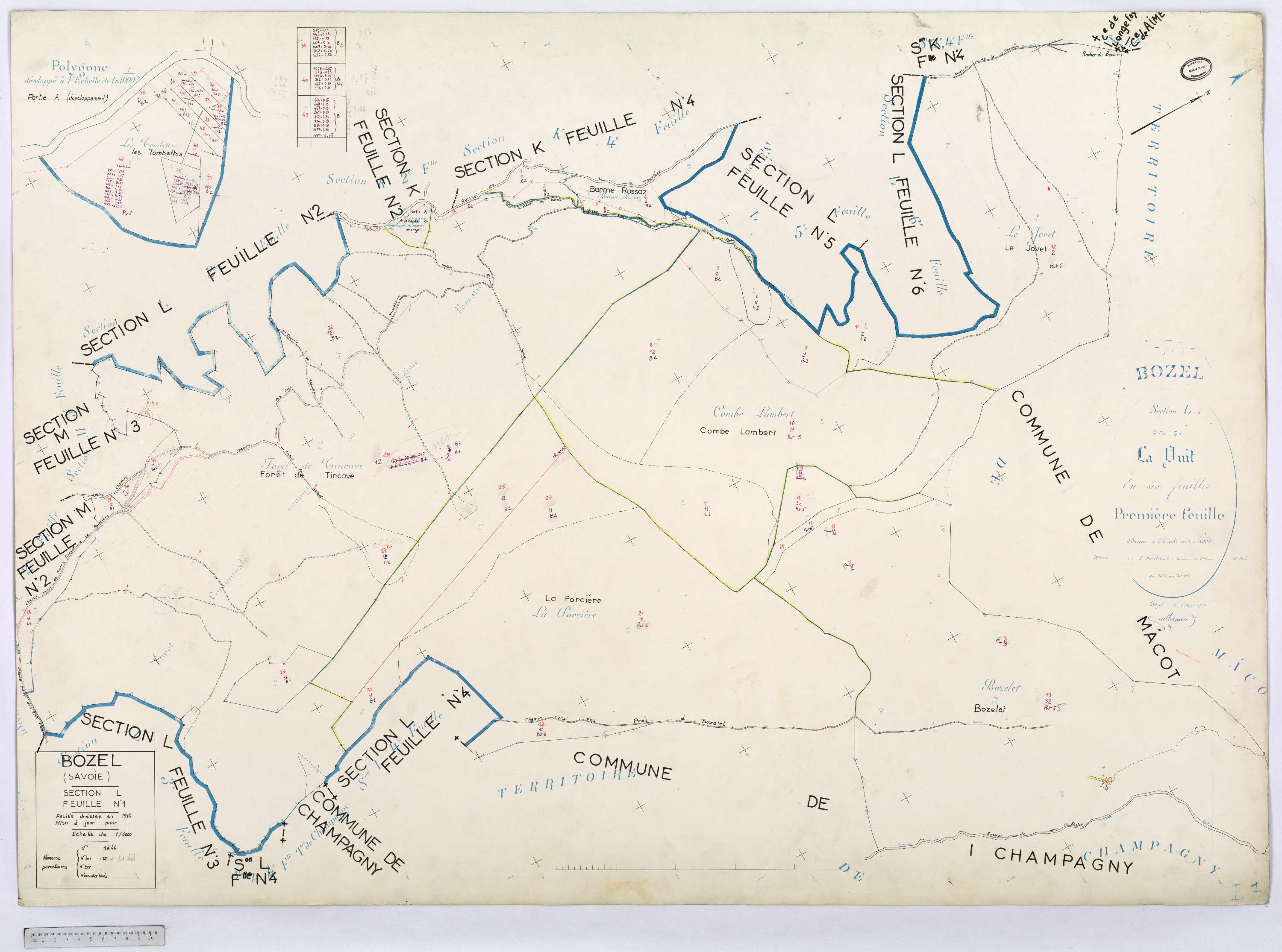 Bozel - Cadastre rénové (1969).