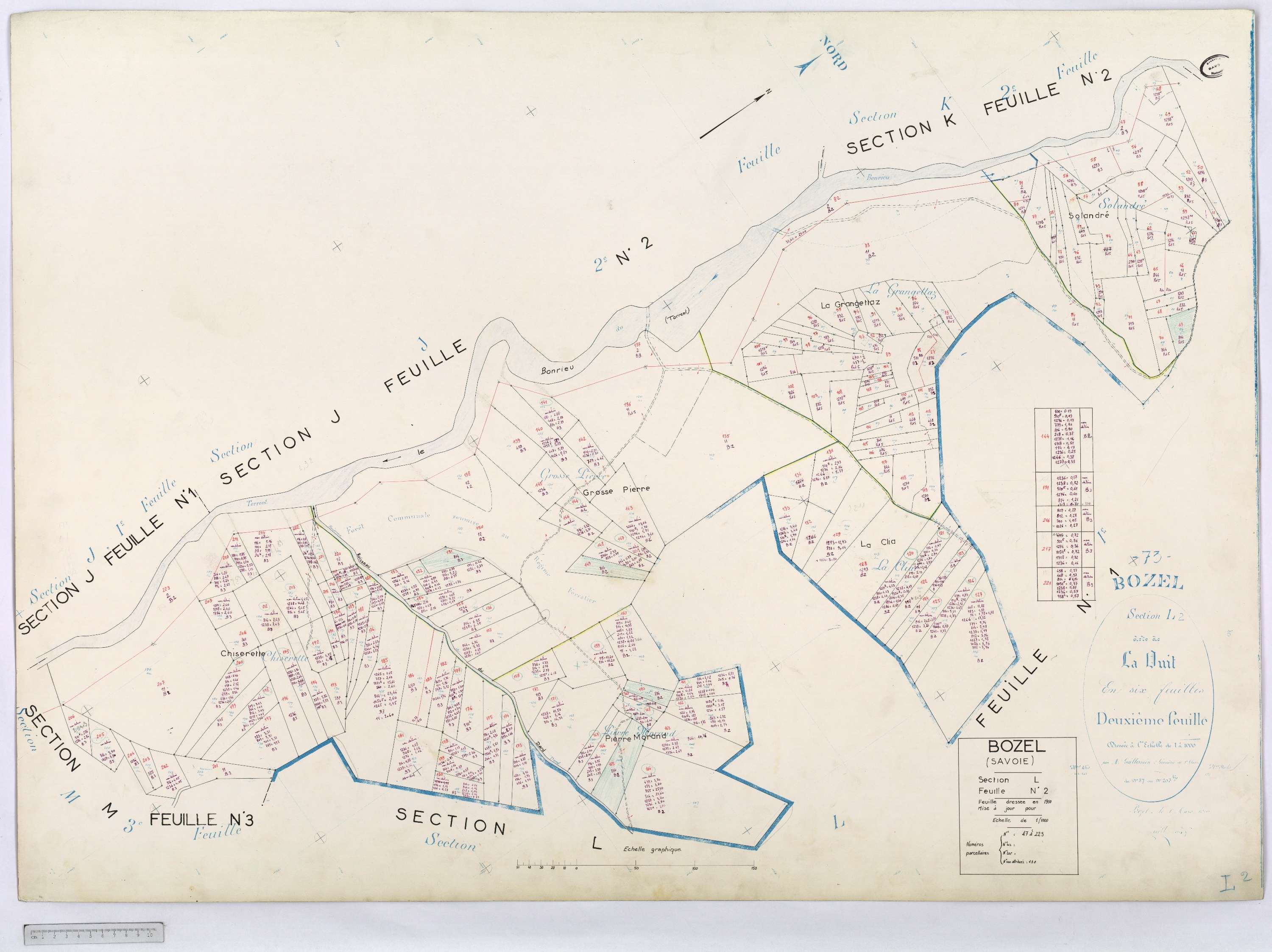 Bozel - Cadastre rénové (1969).
