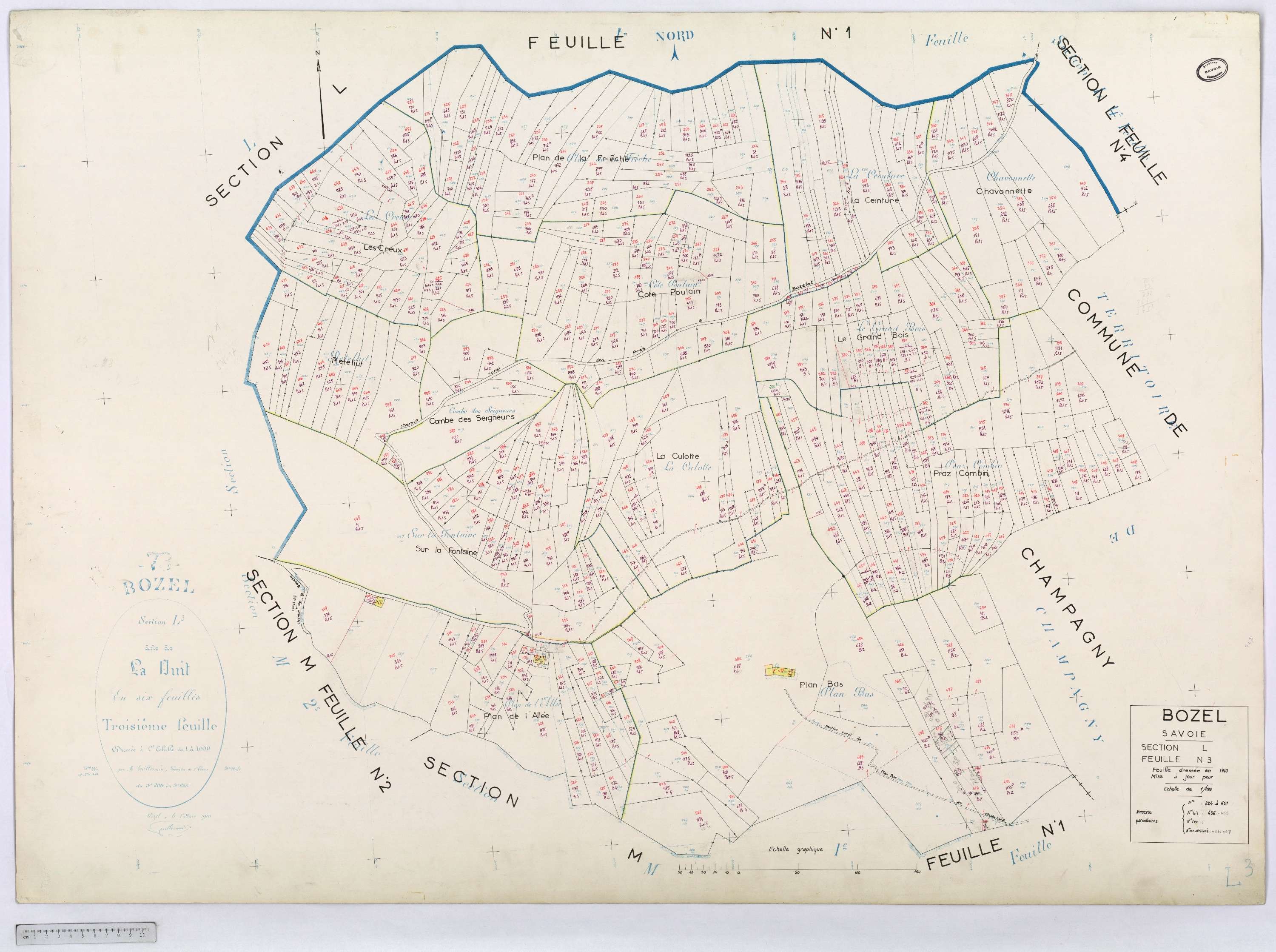 Bozel - Cadastre rénové (1969).
