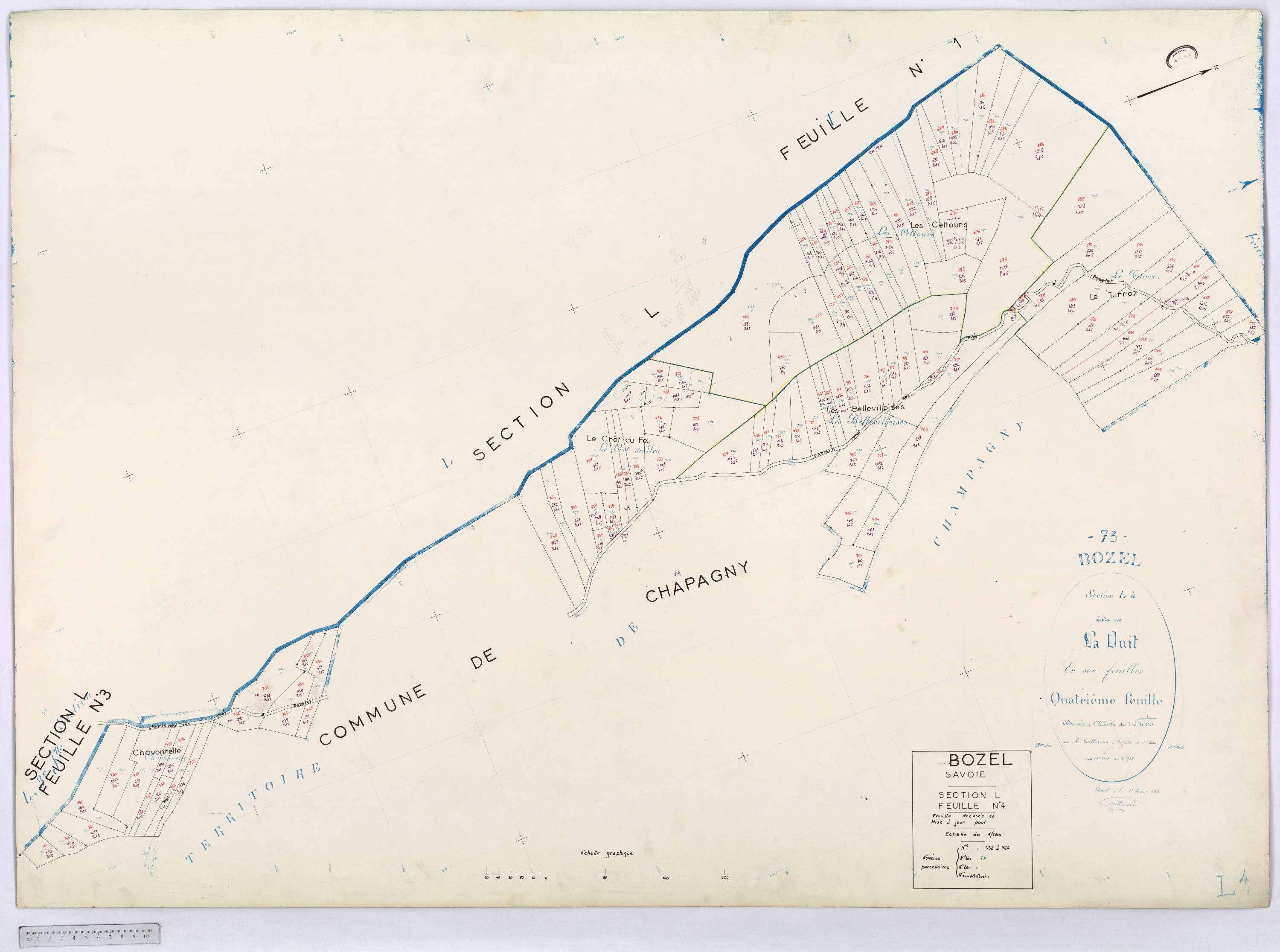 Bozel - Cadastre rénové (1969).