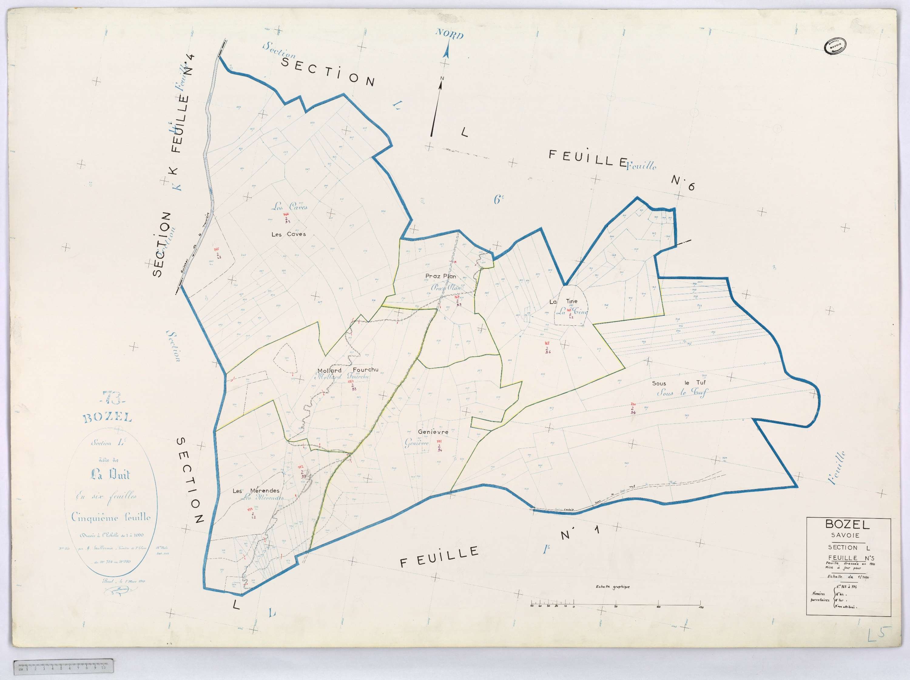 Bozel - Cadastre rénové (1969).