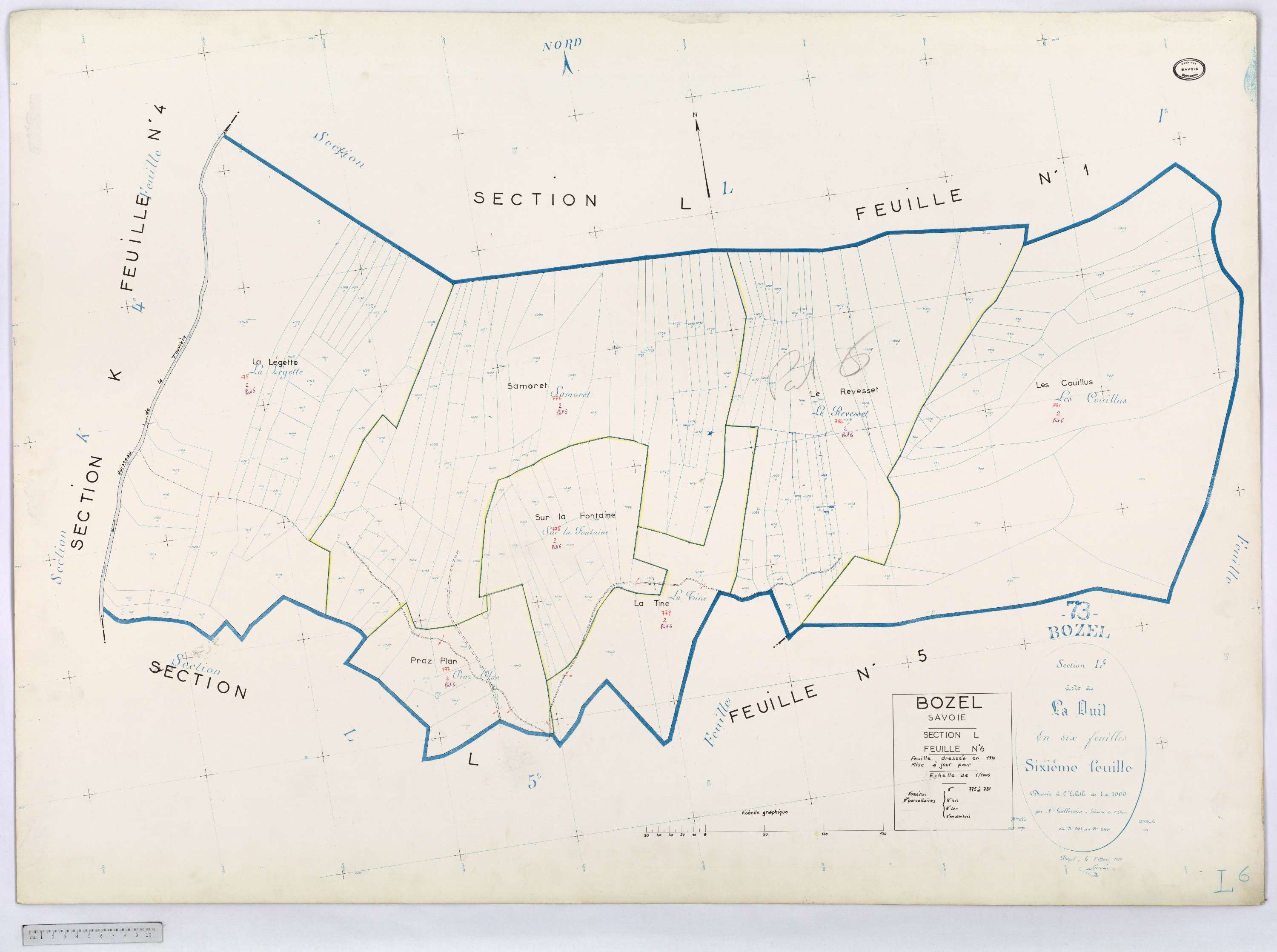 Bozel - Cadastre rénové (1969).