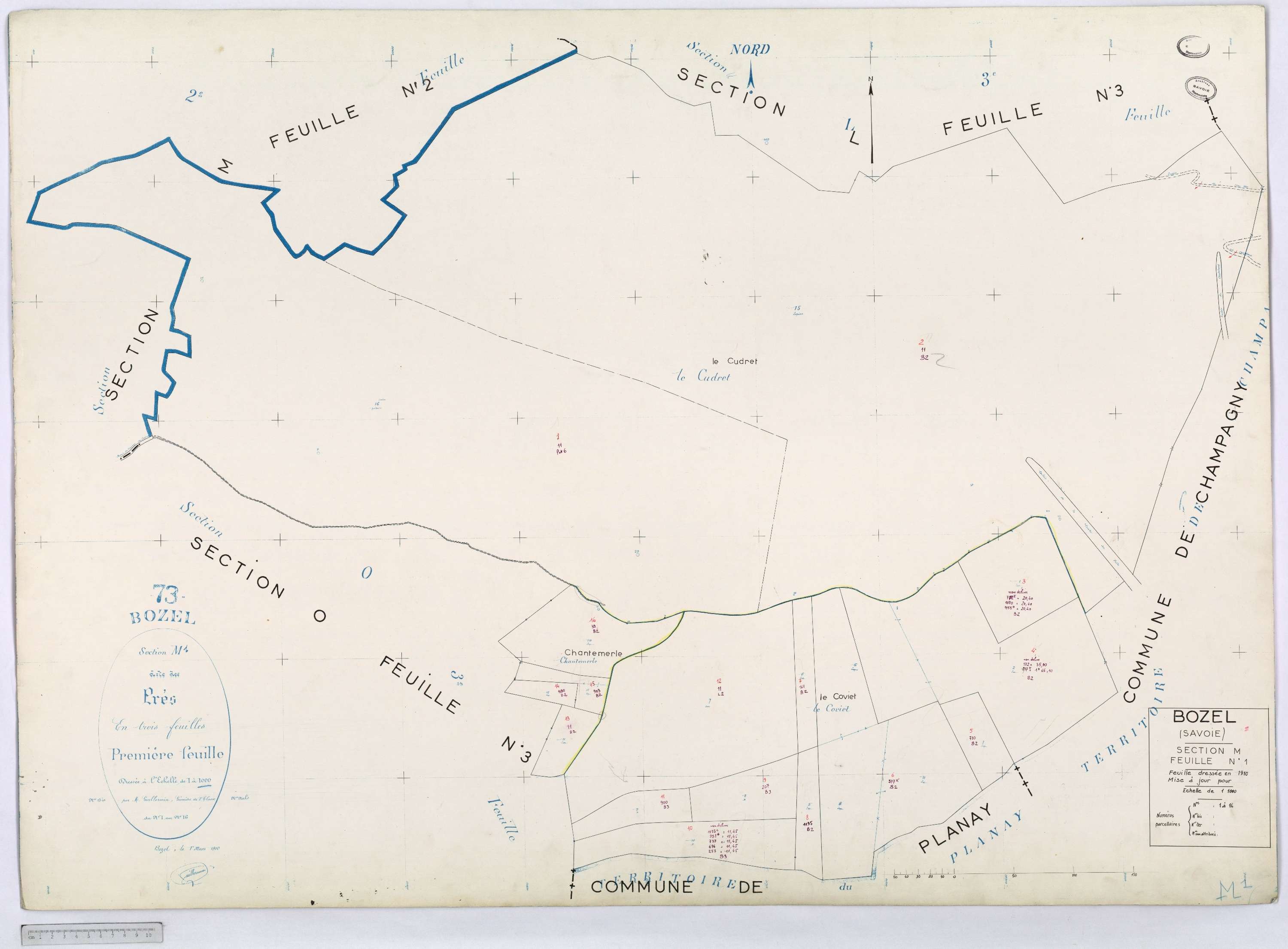 Bozel - Cadastre rénové (1969).