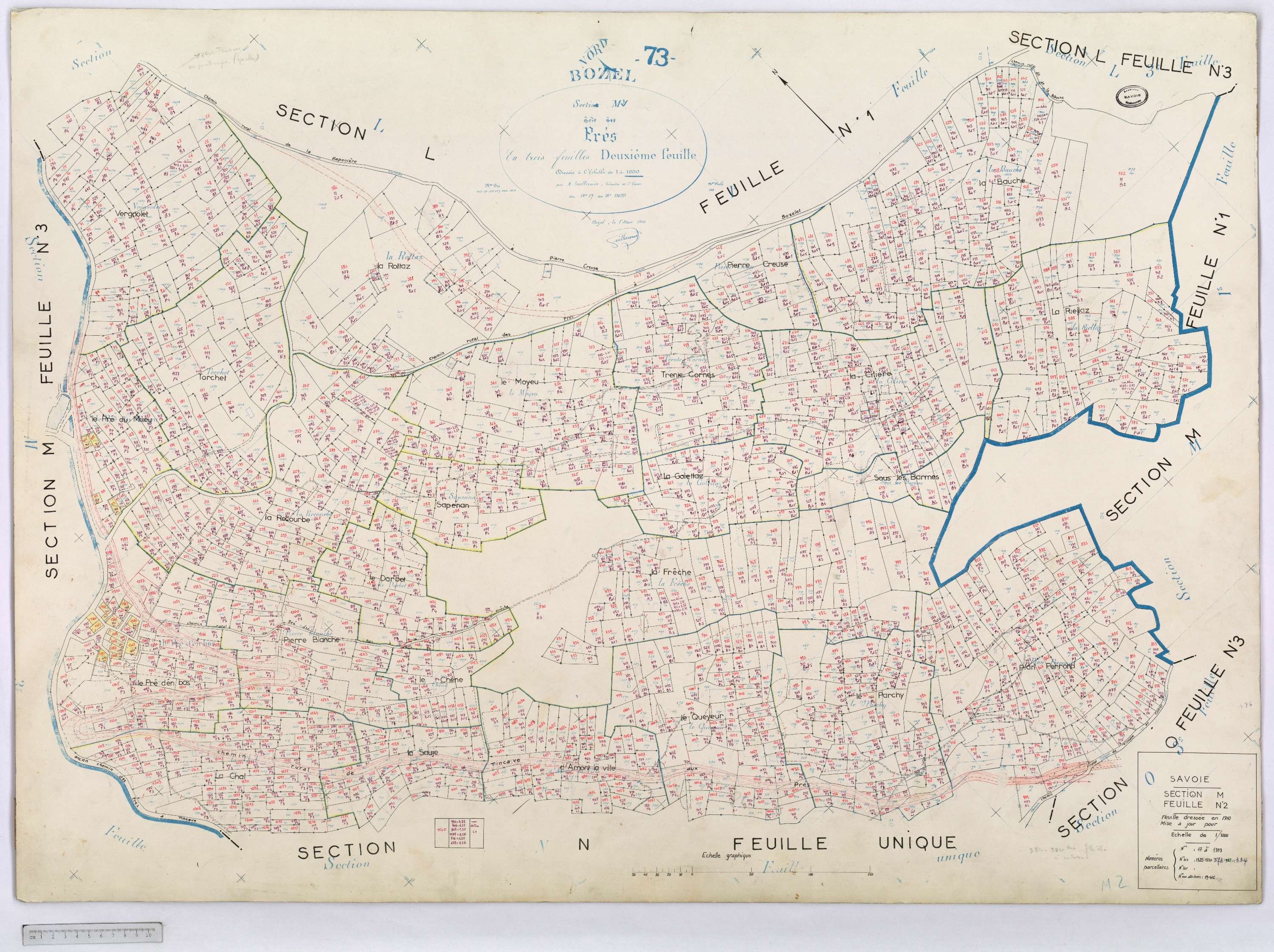Bozel - Cadastre rénové (1969).