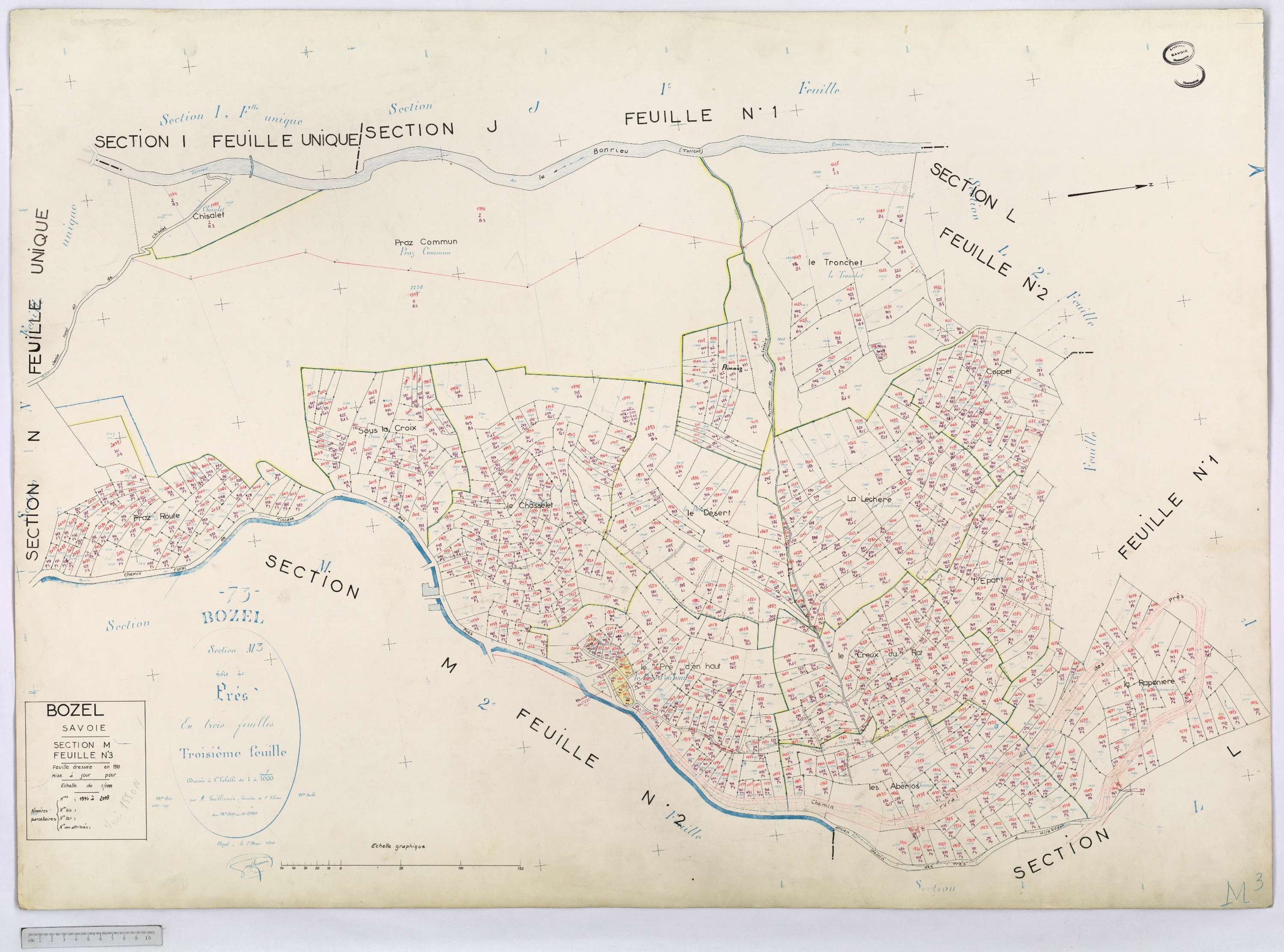 Bozel - Cadastre rénové (1969).