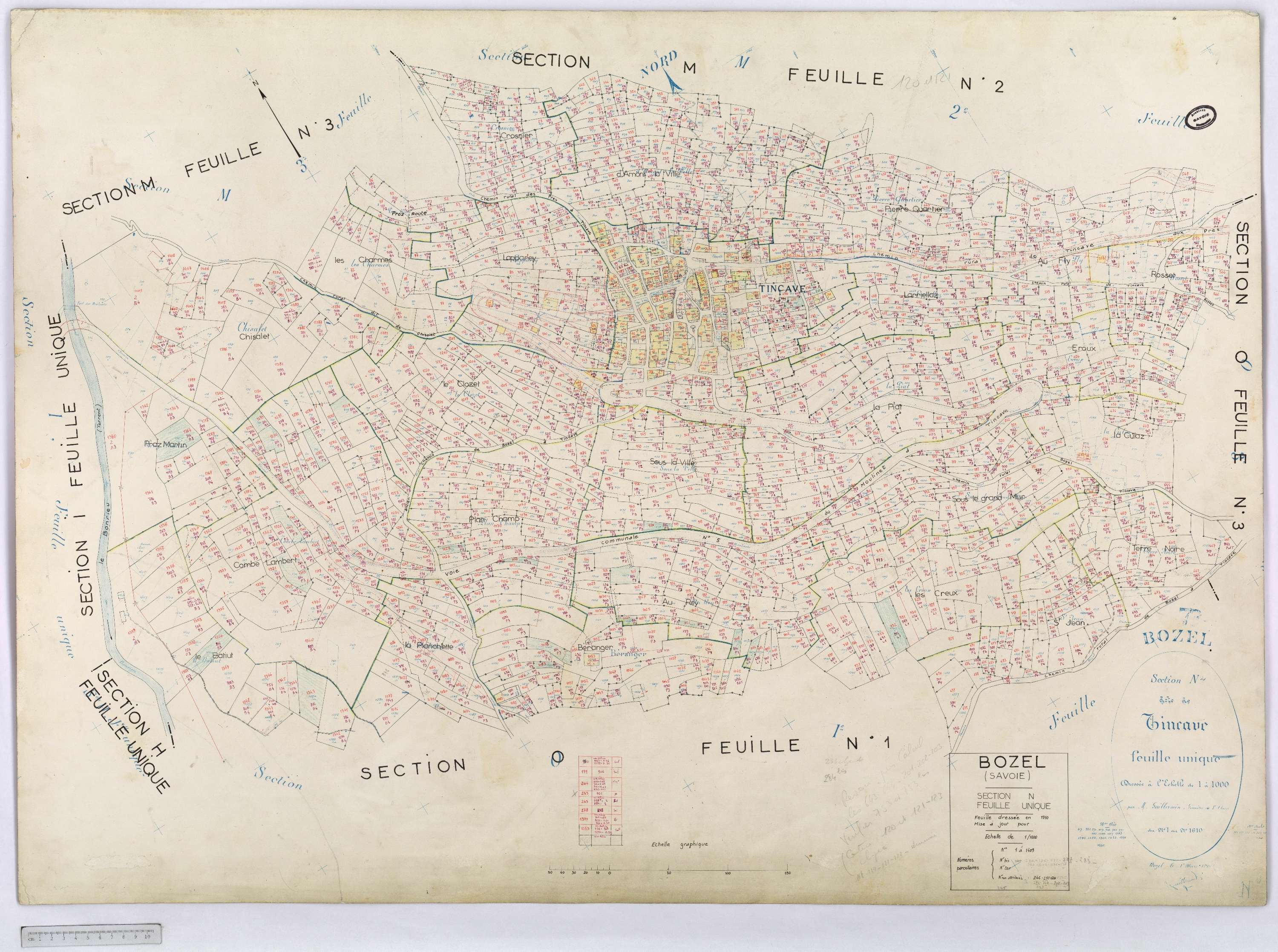 Bozel - Cadastre rénové (1969).