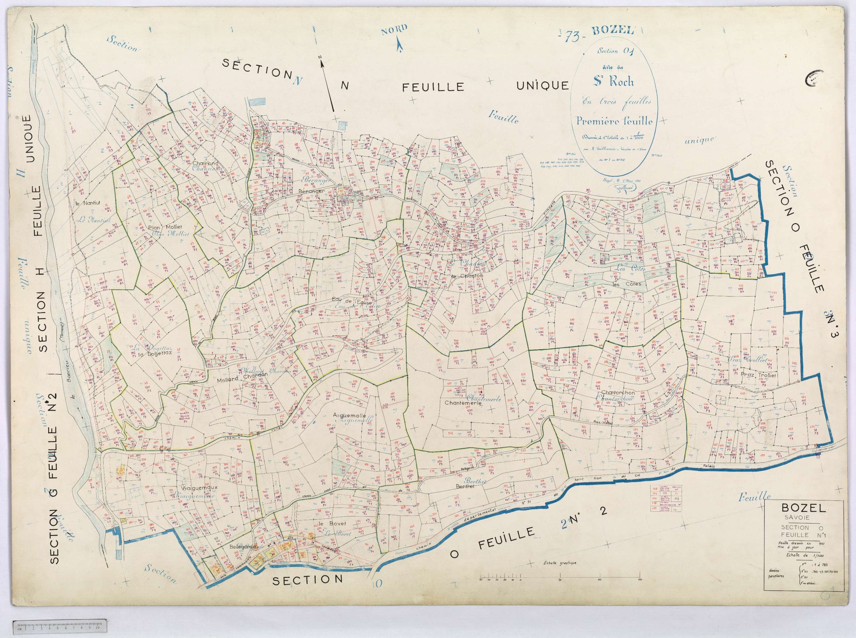 Bozel - Cadastre rénové (1969).