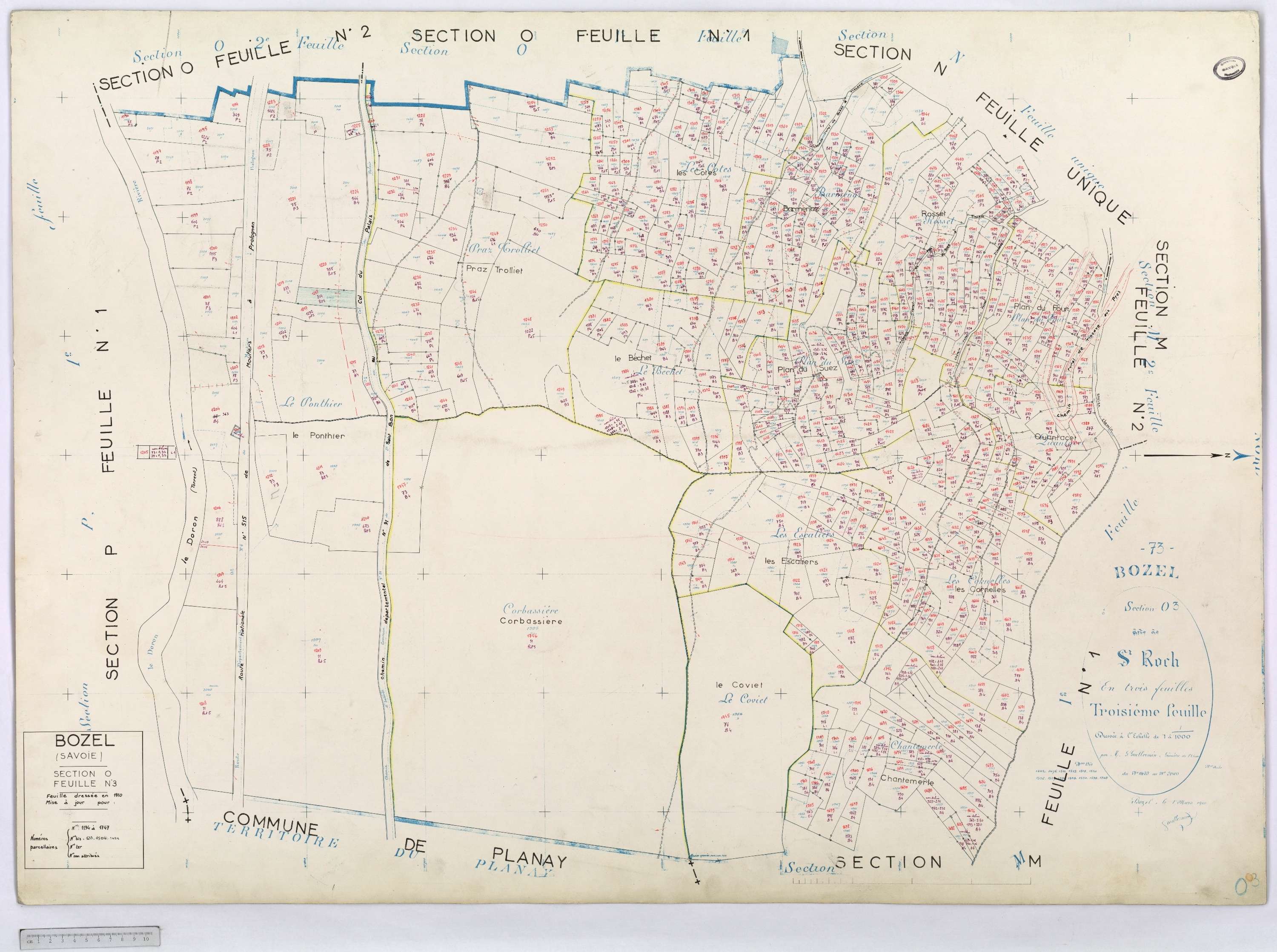 Bozel - Cadastre rénové (1969).
