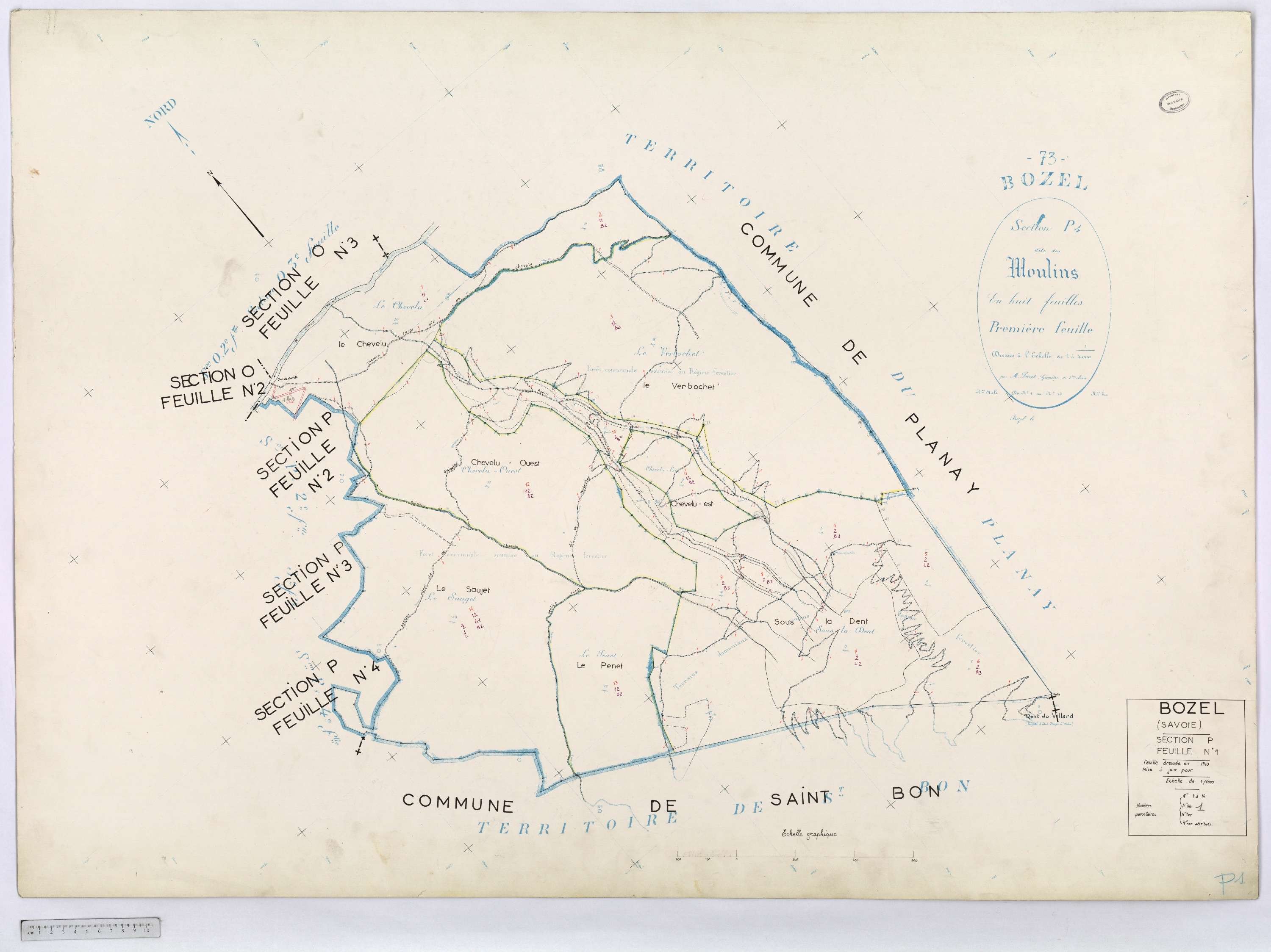 Bozel - Cadastre rénové (1969).