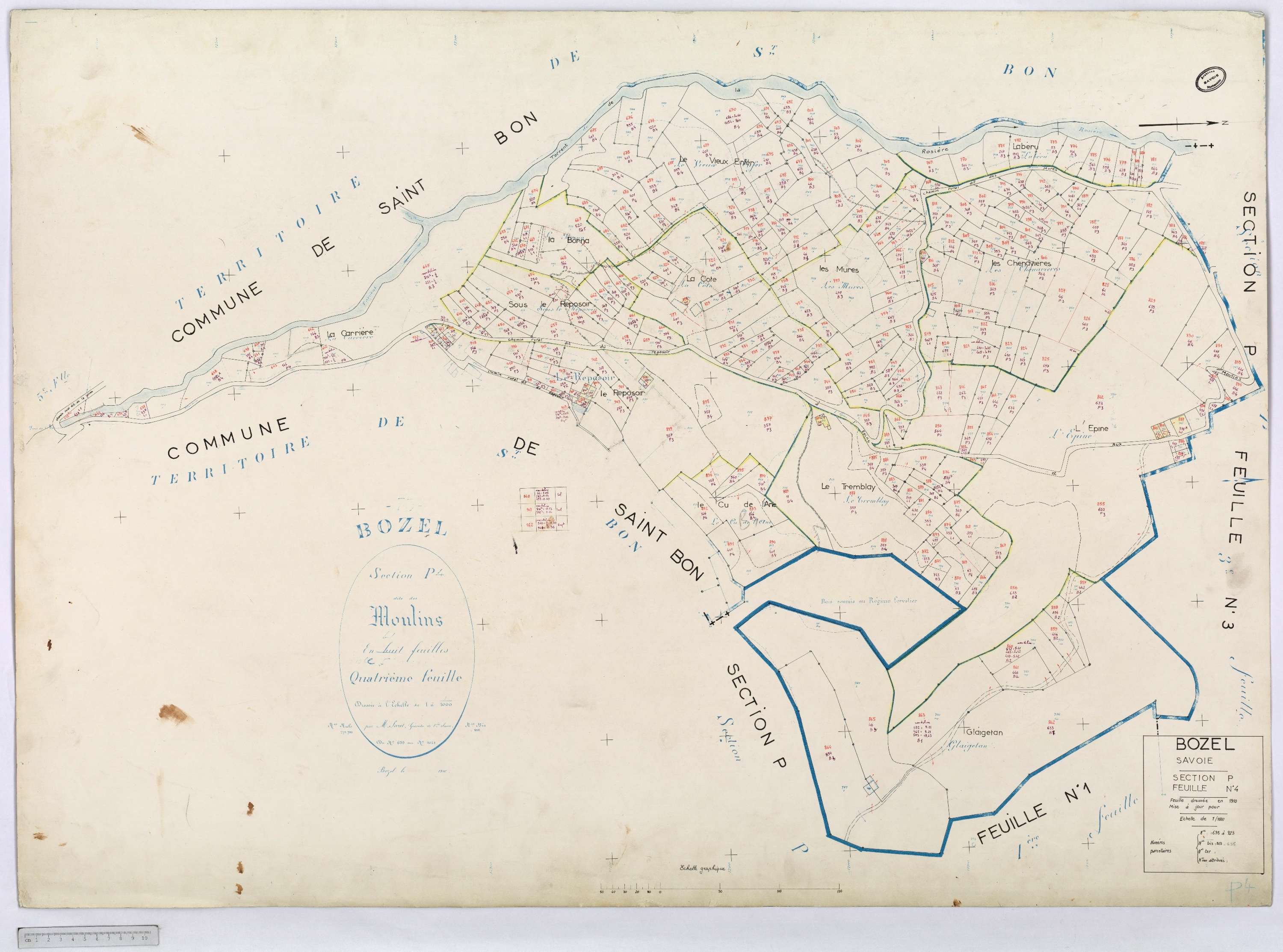 Bozel - Cadastre rénové (1969).