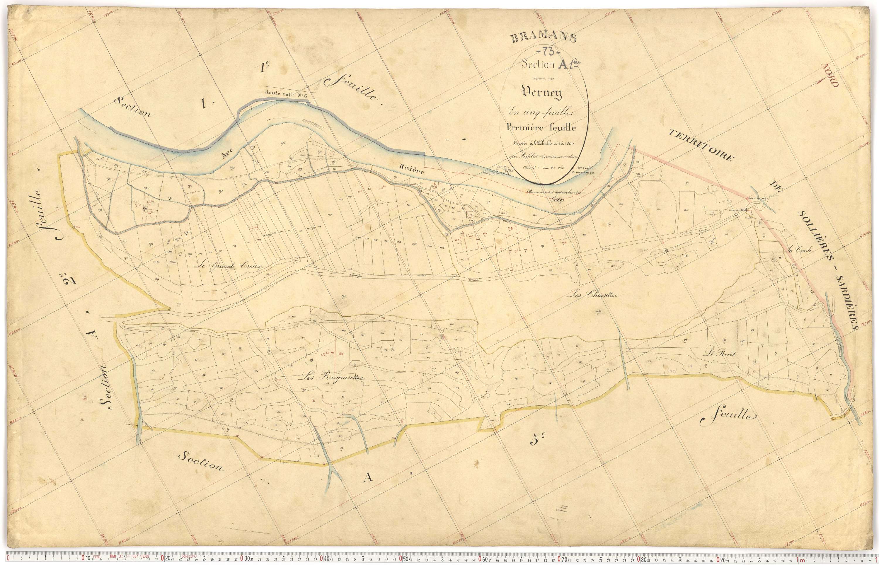 Bramans - Plans cadastraux du premier cadastre français.