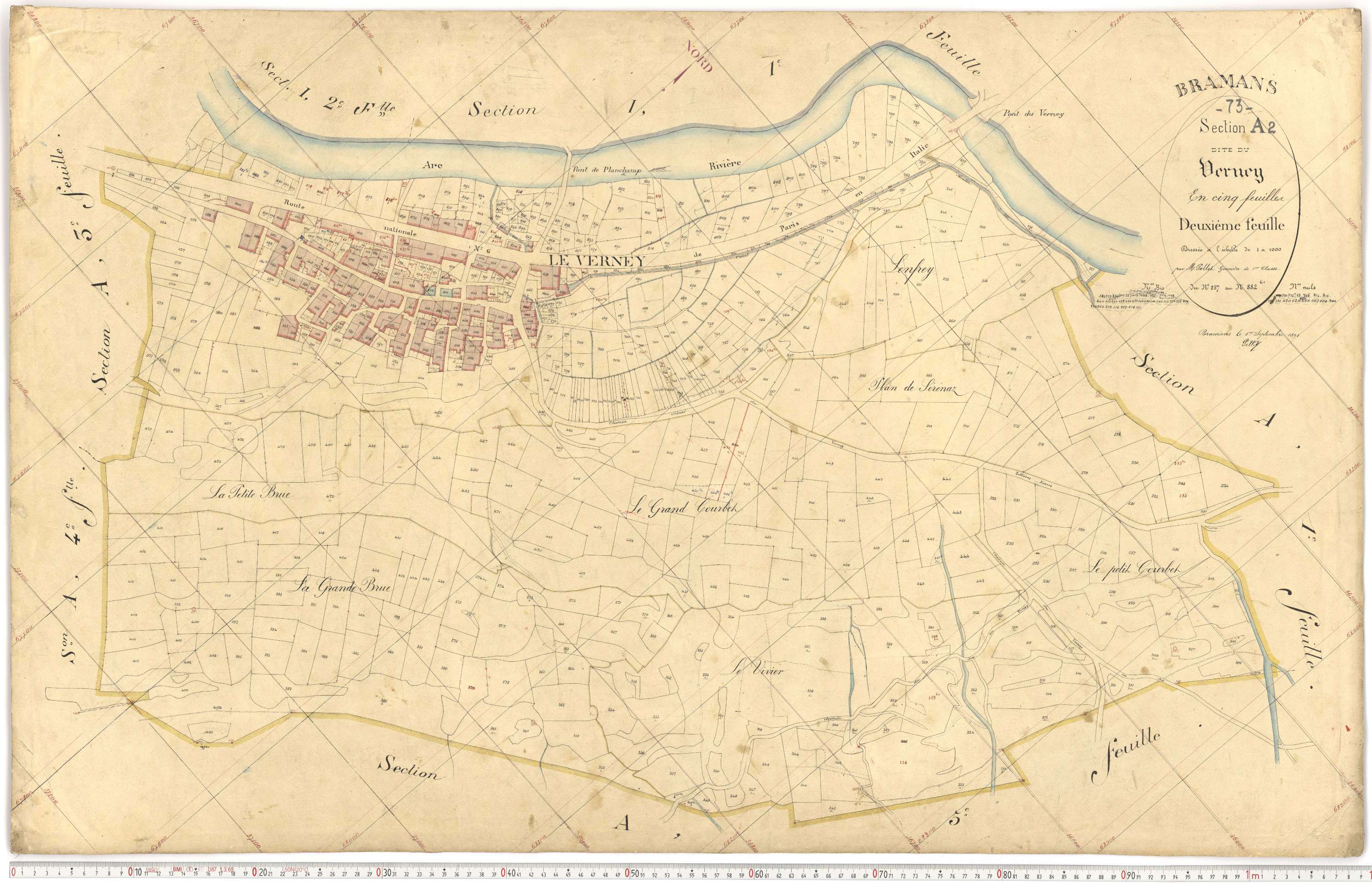 Bramans - Plans cadastraux du premier cadastre français.