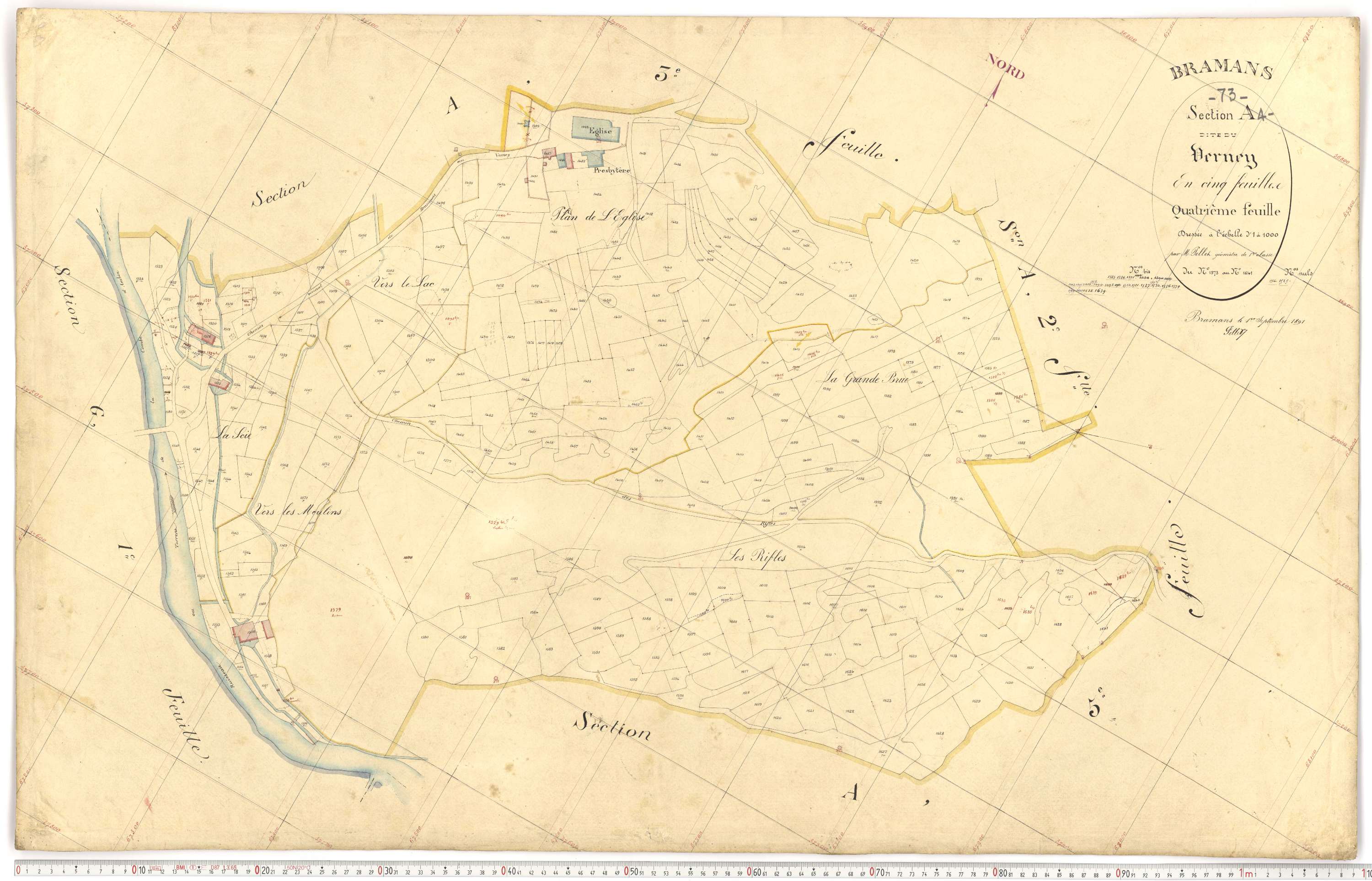 Bramans - Plans cadastraux du premier cadastre français.