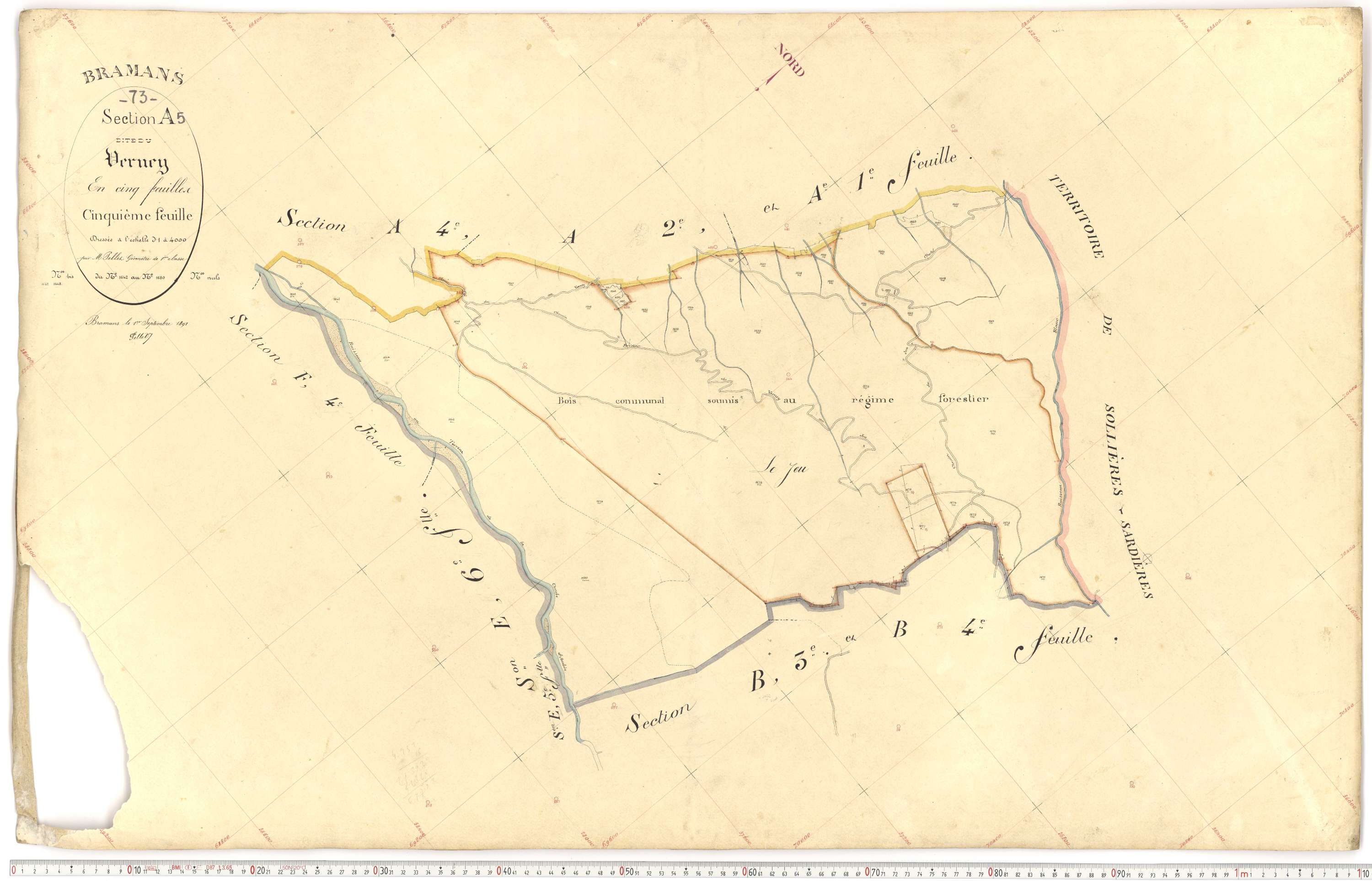 Bramans - Plans cadastraux du premier cadastre français.