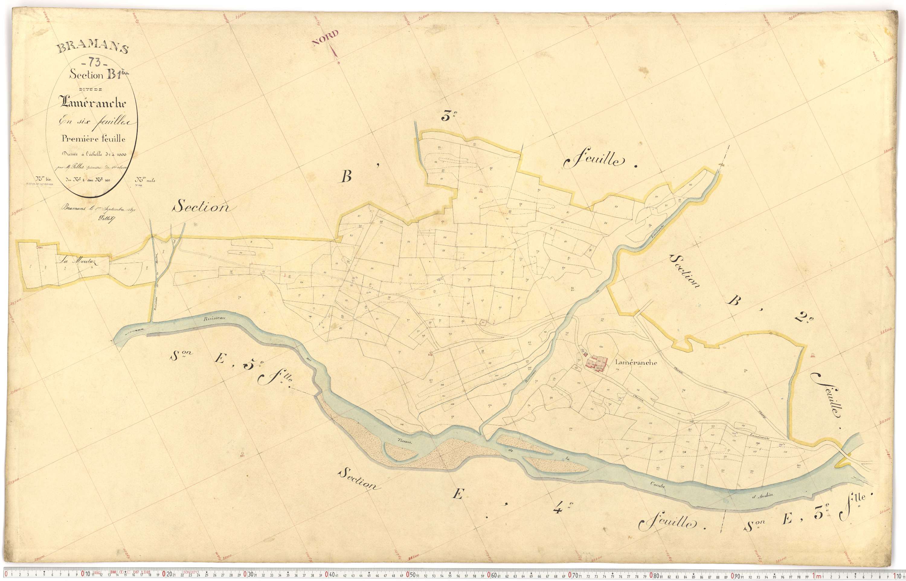 Bramans - Plans cadastraux du premier cadastre français.