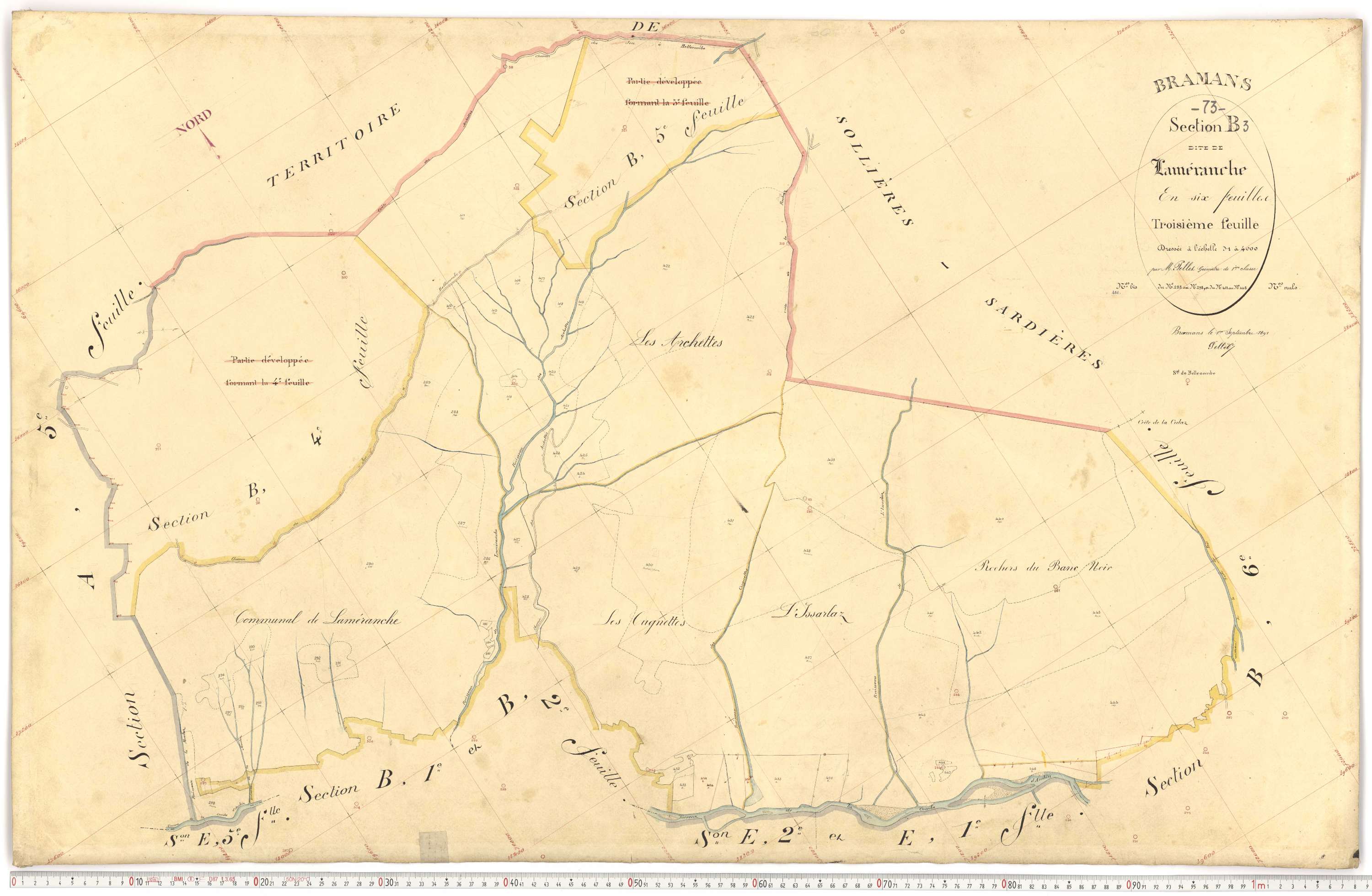 Bramans - Plans cadastraux du premier cadastre français.