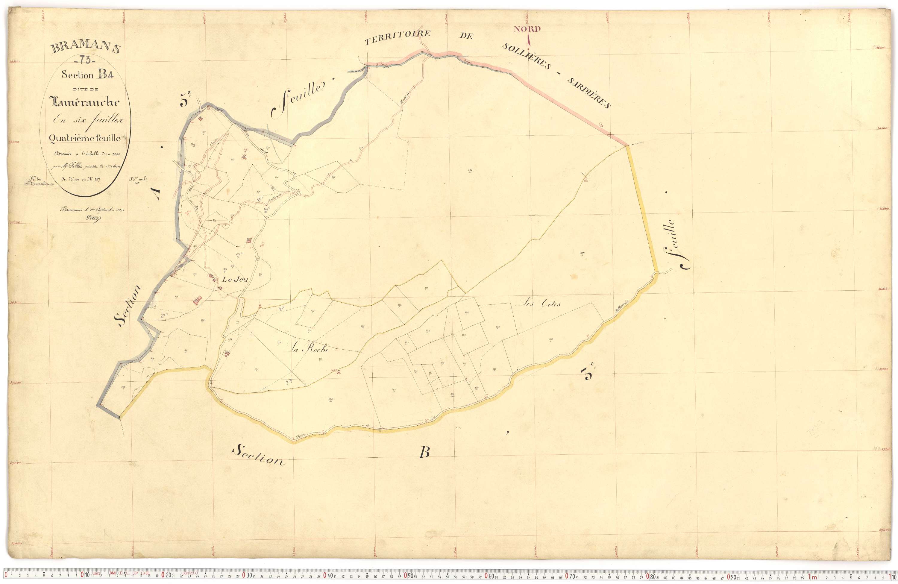 Bramans - Plans cadastraux du premier cadastre français.