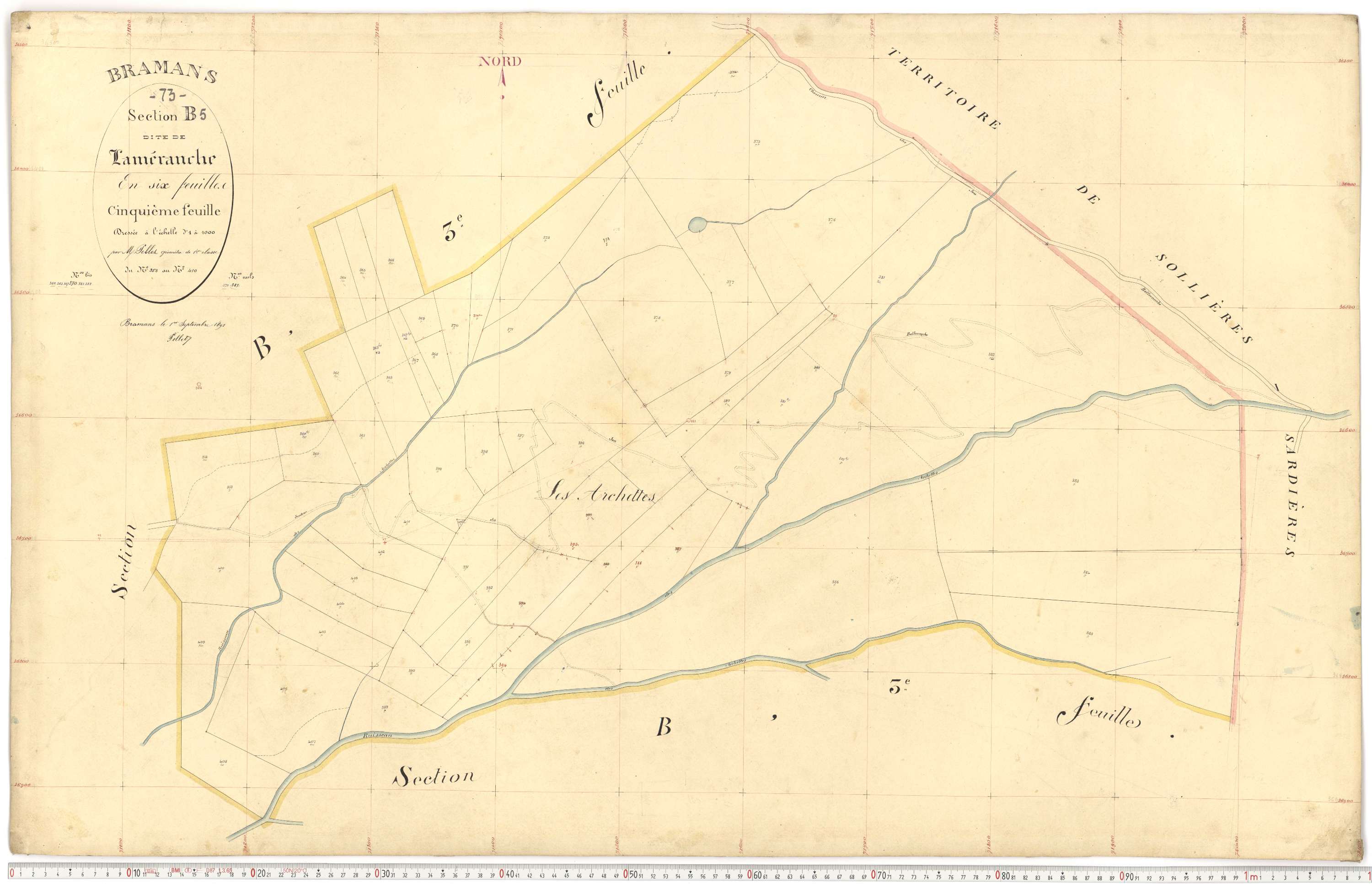 Bramans - Plans cadastraux du premier cadastre français.