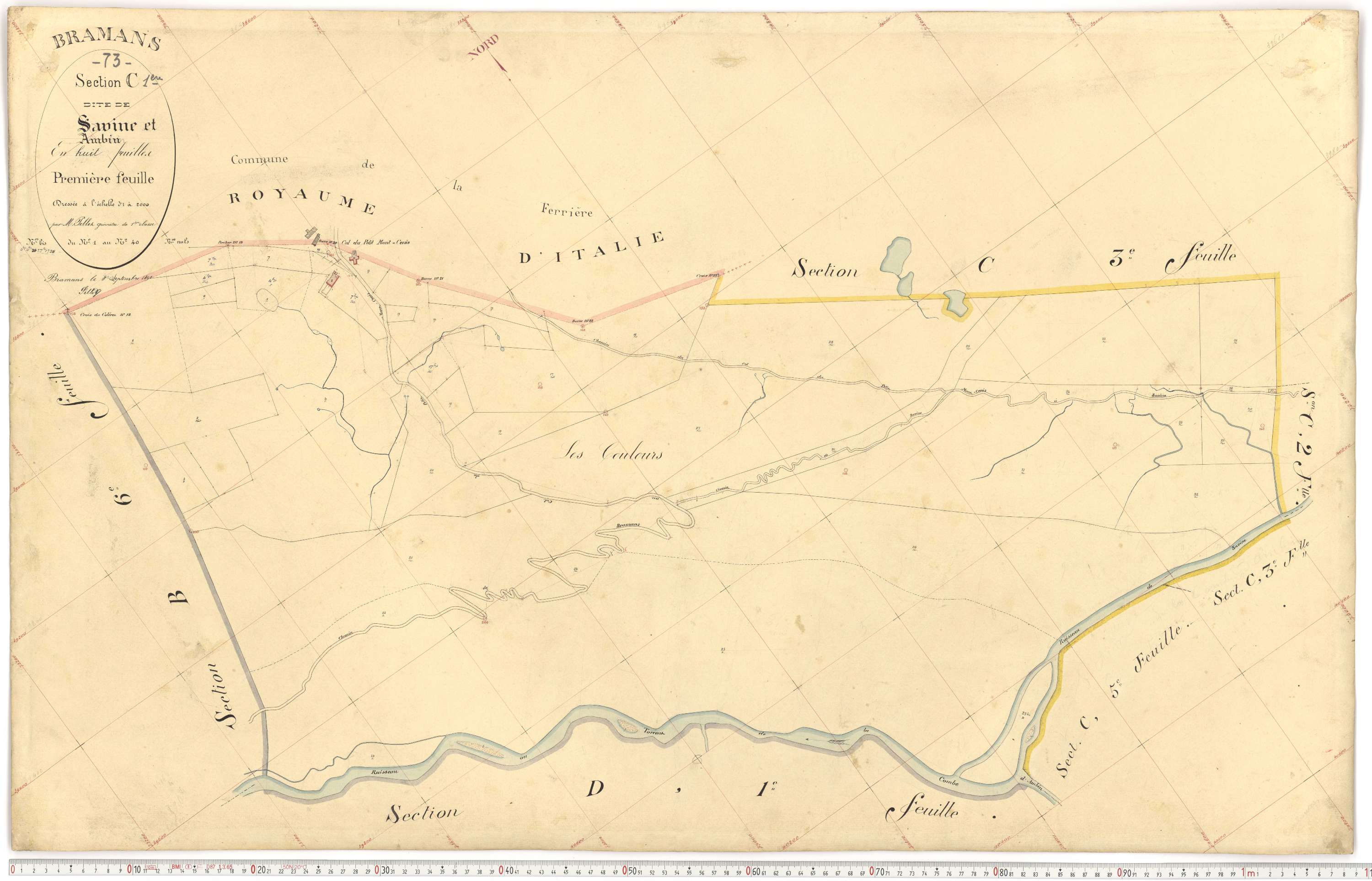 Bramans - Plans cadastraux du premier cadastre français.
