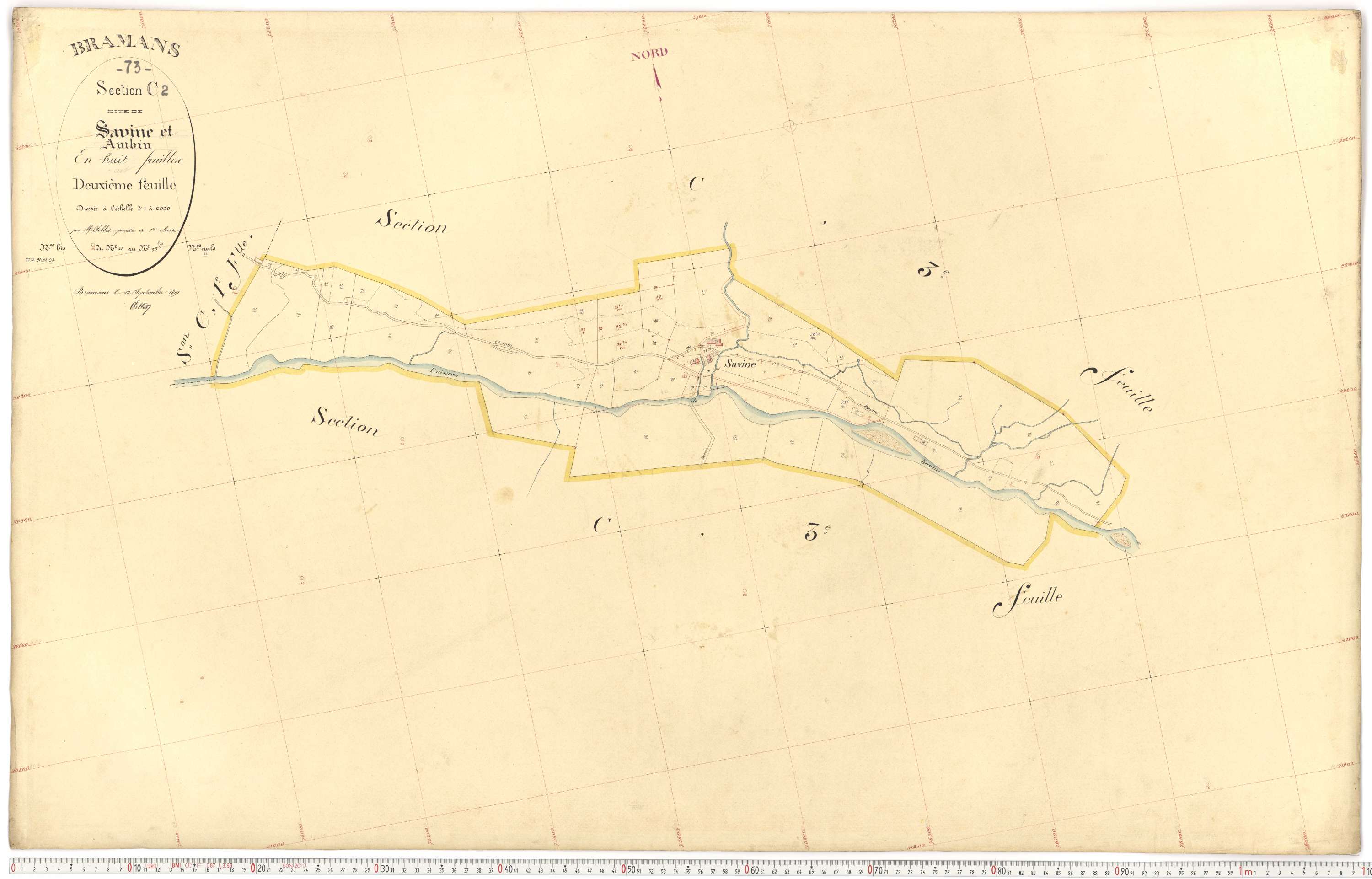 Bramans - Plans cadastraux du premier cadastre français.