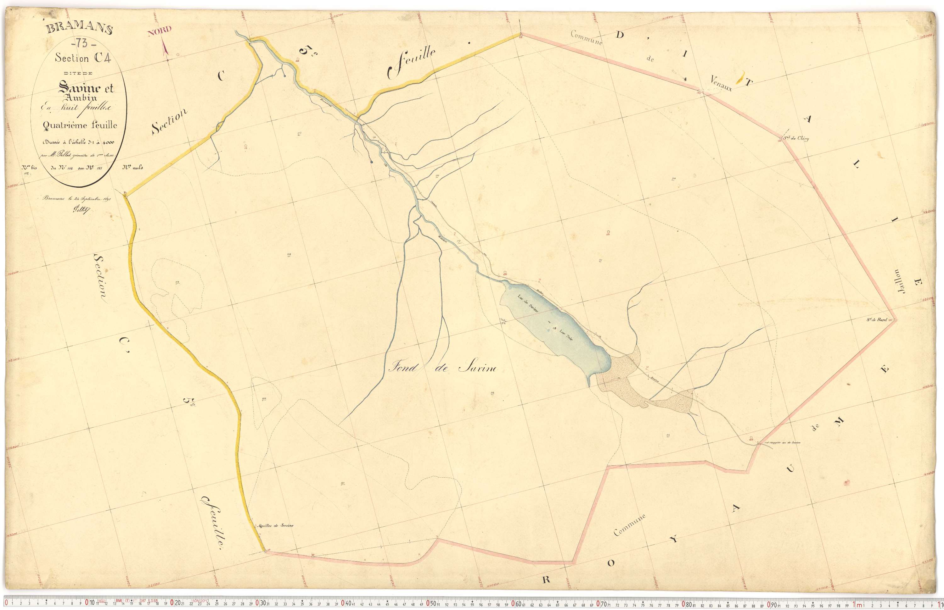 Bramans - Plans cadastraux du premier cadastre français.