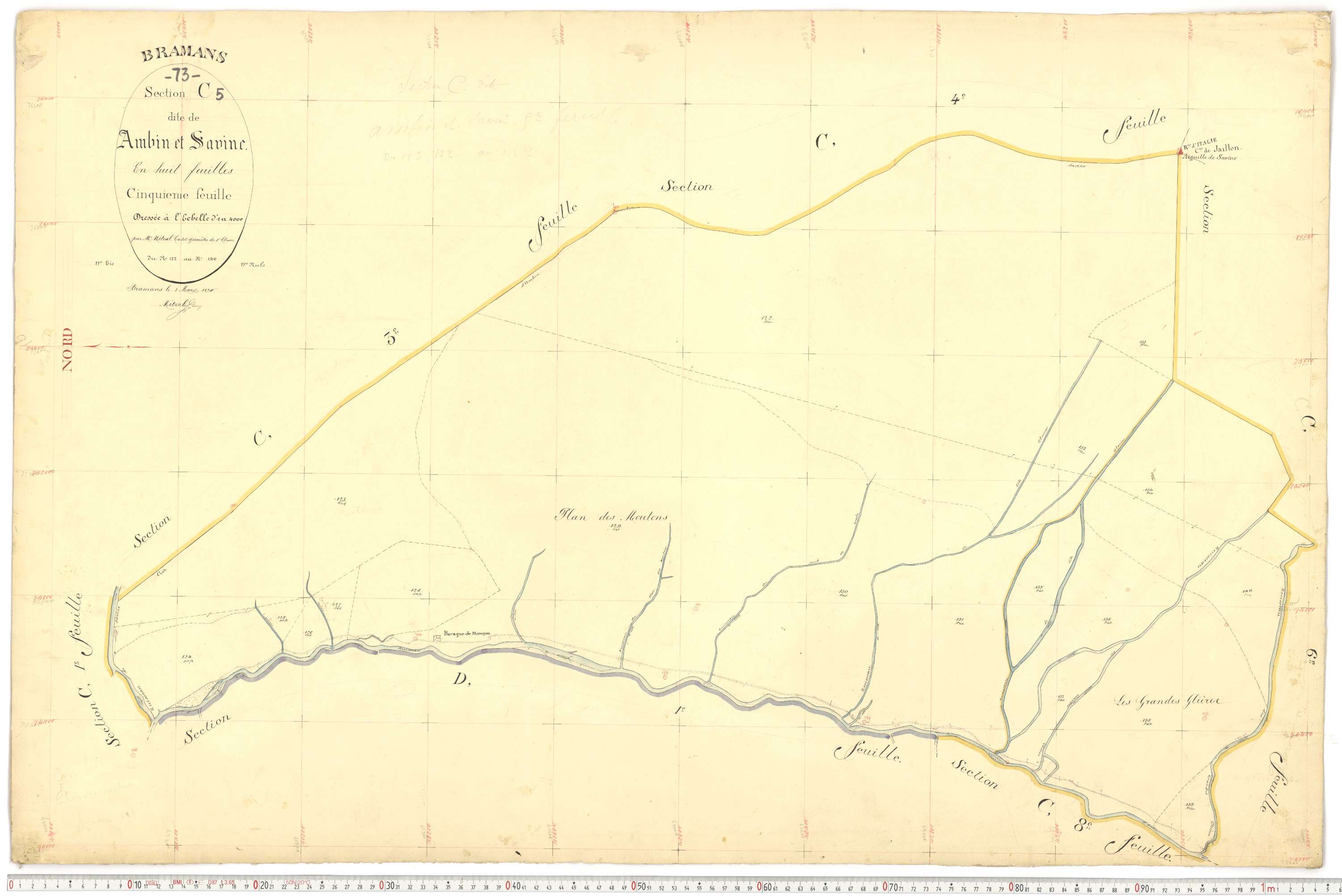 Bramans - Plans cadastraux du premier cadastre français.