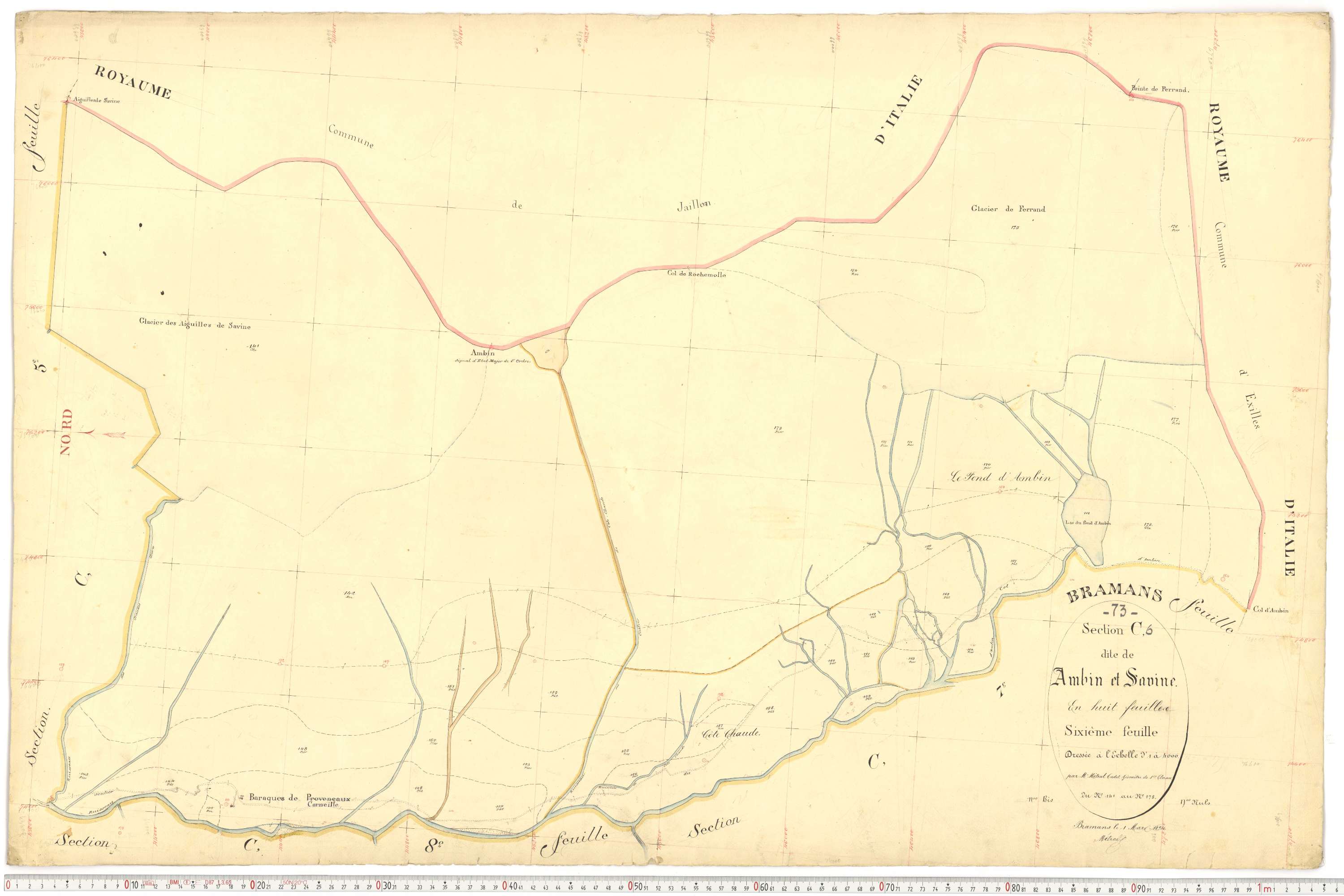 Bramans - Plans cadastraux du premier cadastre français.