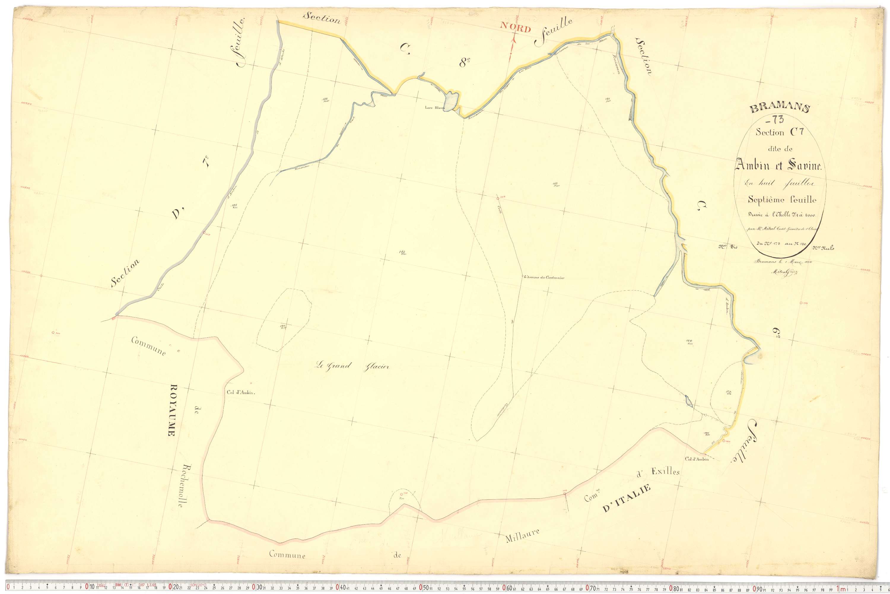 Bramans - Plans cadastraux du premier cadastre français.